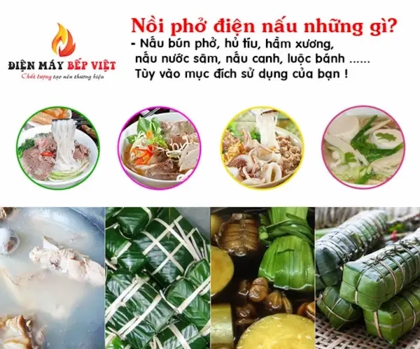 Nồi phở điện mâm nhiệt có thể nấu những món gì