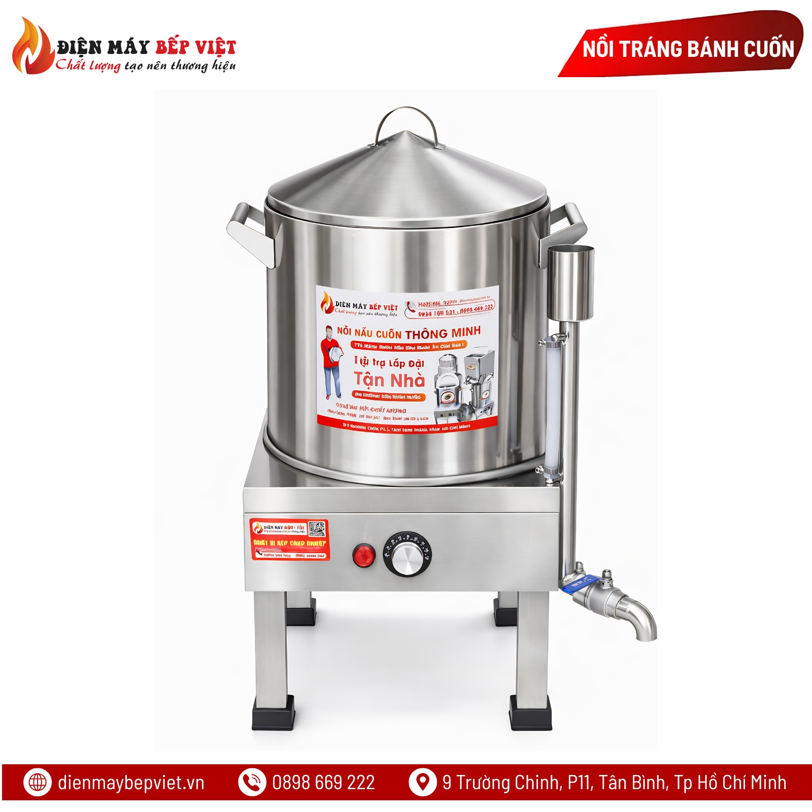 Nồi Tráng Bánh Cuốn Bằng Điện 30Cm