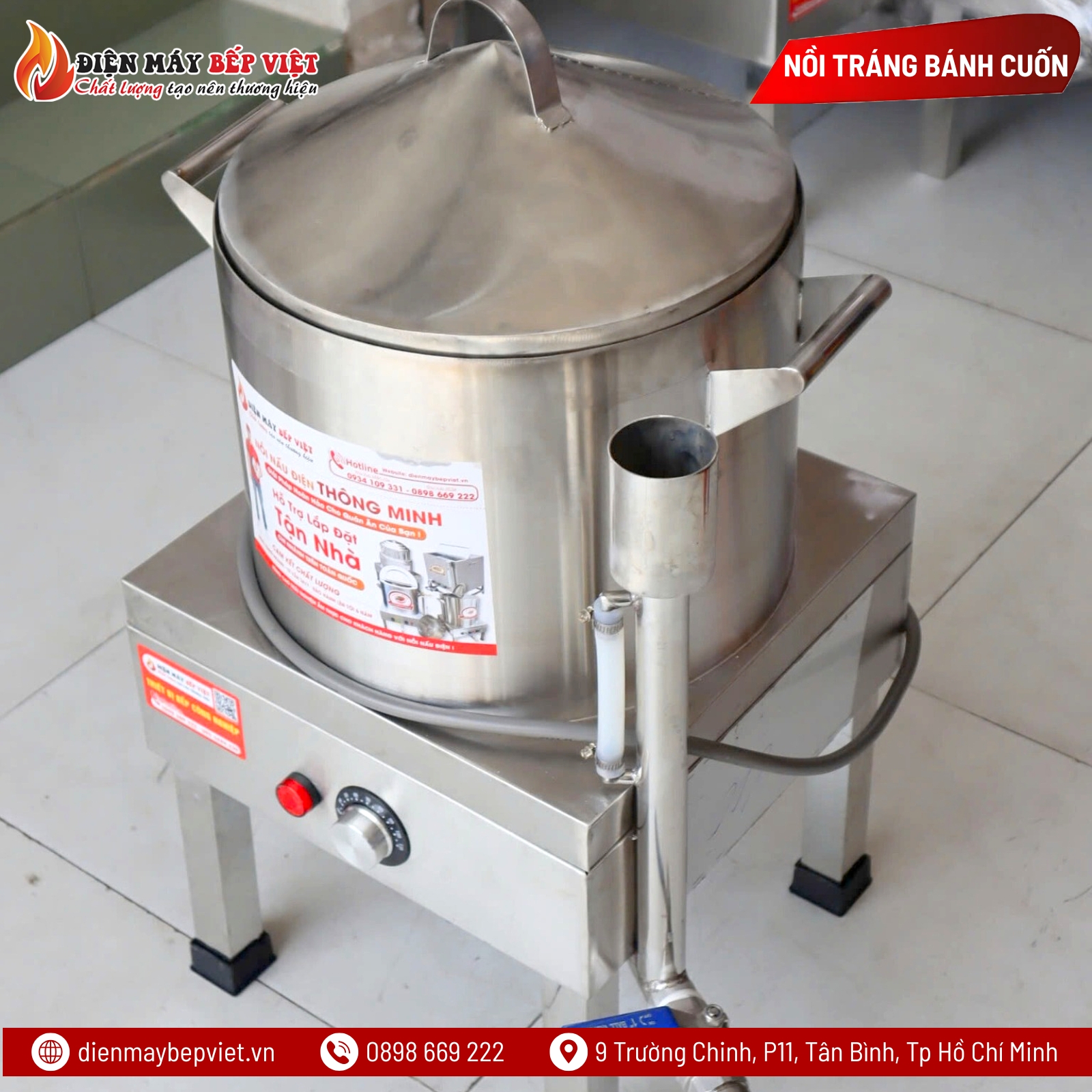 Nồi Tráng Bánh Cuốn Bằng Điện 30Cm