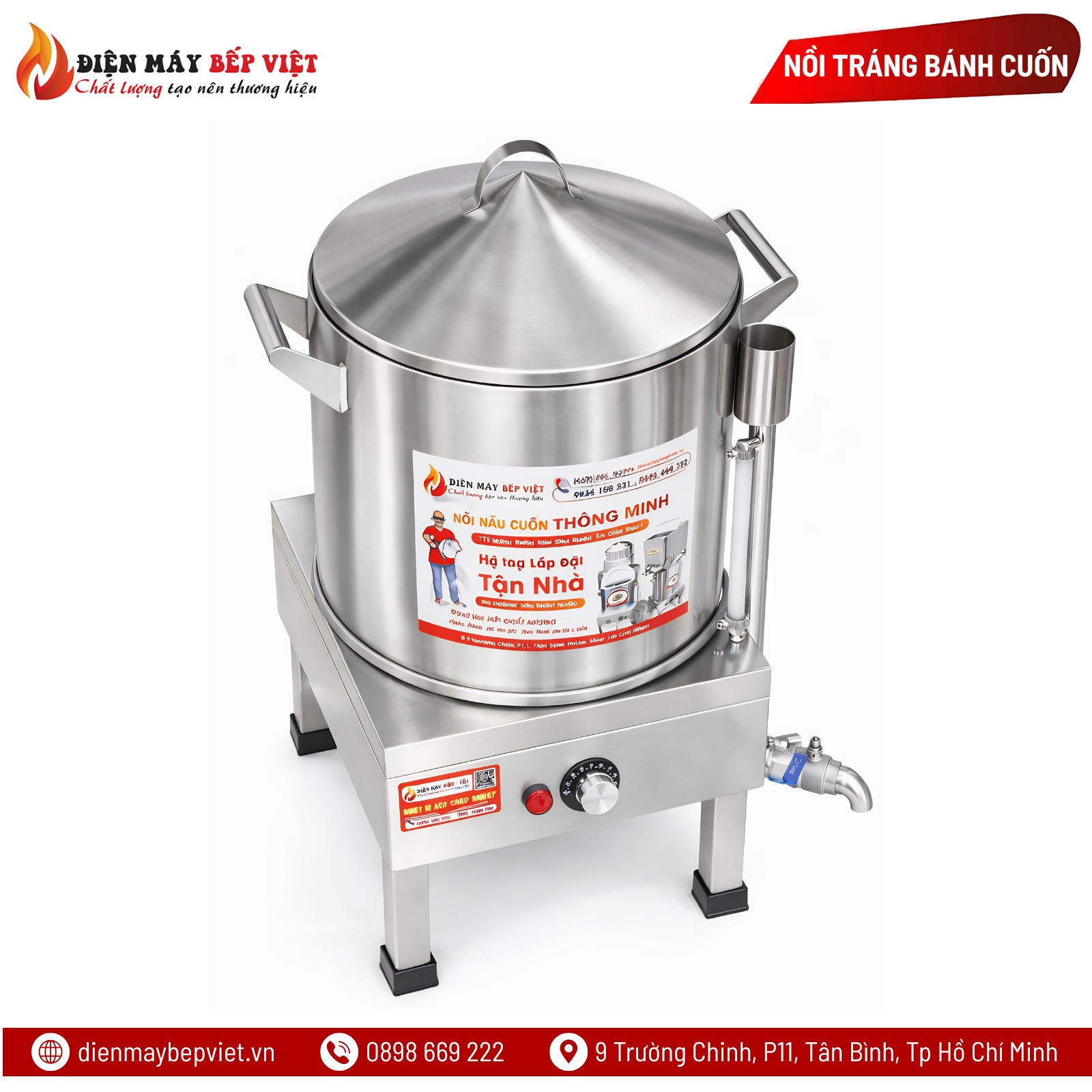 Nồi Tráng Bánh Cuốn Bằng Điện 30Cm