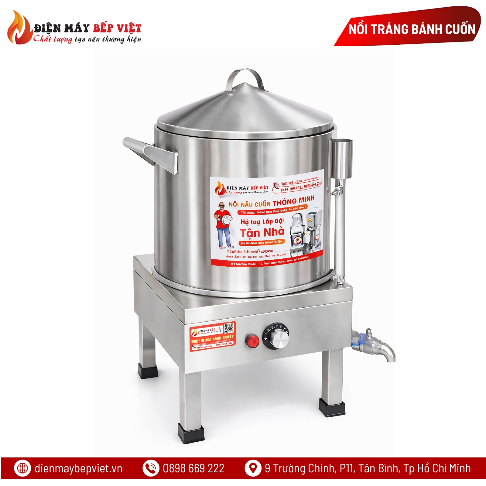 Nồi Tráng Bánh Cuốn Bằng Điện 30Cm