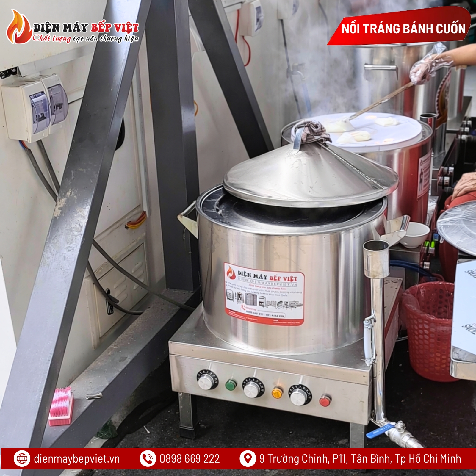 Nồi Tráng Bánh Cuốn Bằng Điện 32Cm