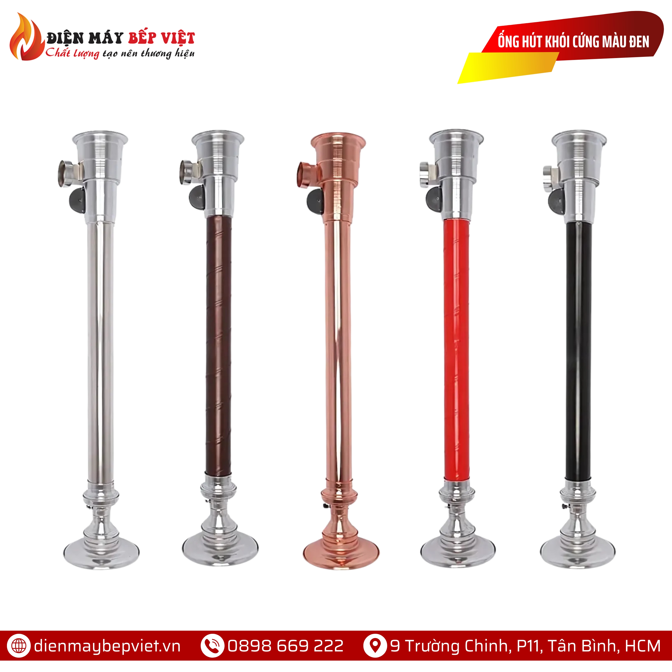 Ống Hút Khói Cứng Màu Đen