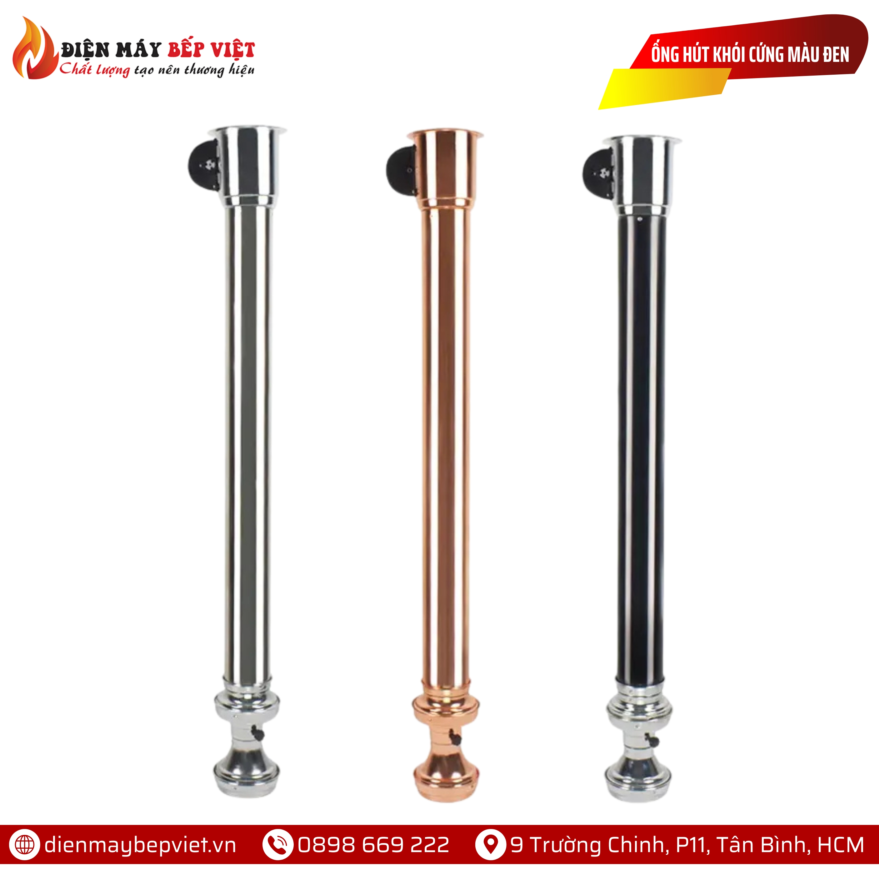 Ống Hút Khói Cứng Màu Đen