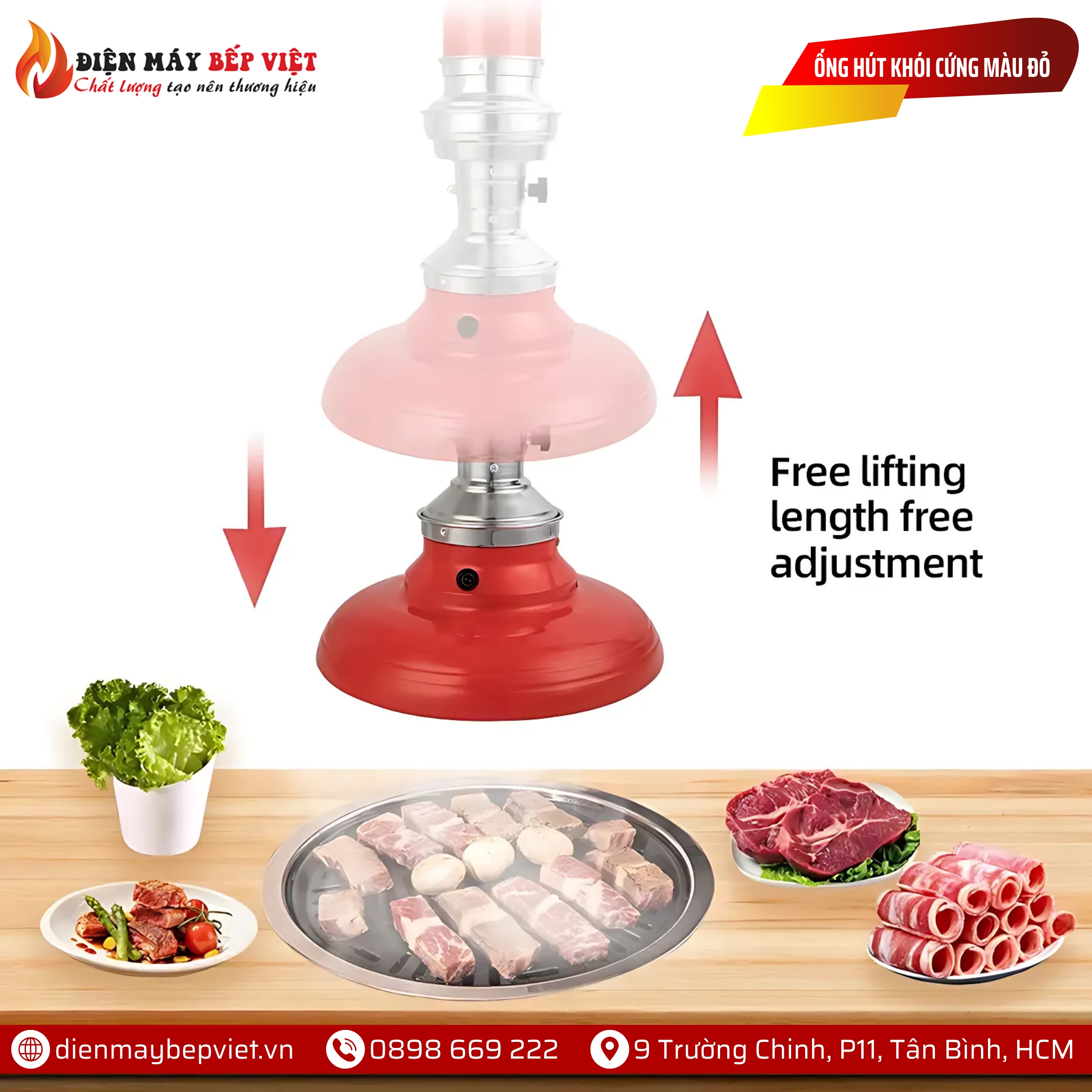 Ống Hút Khói Cứng Màu Đỏ