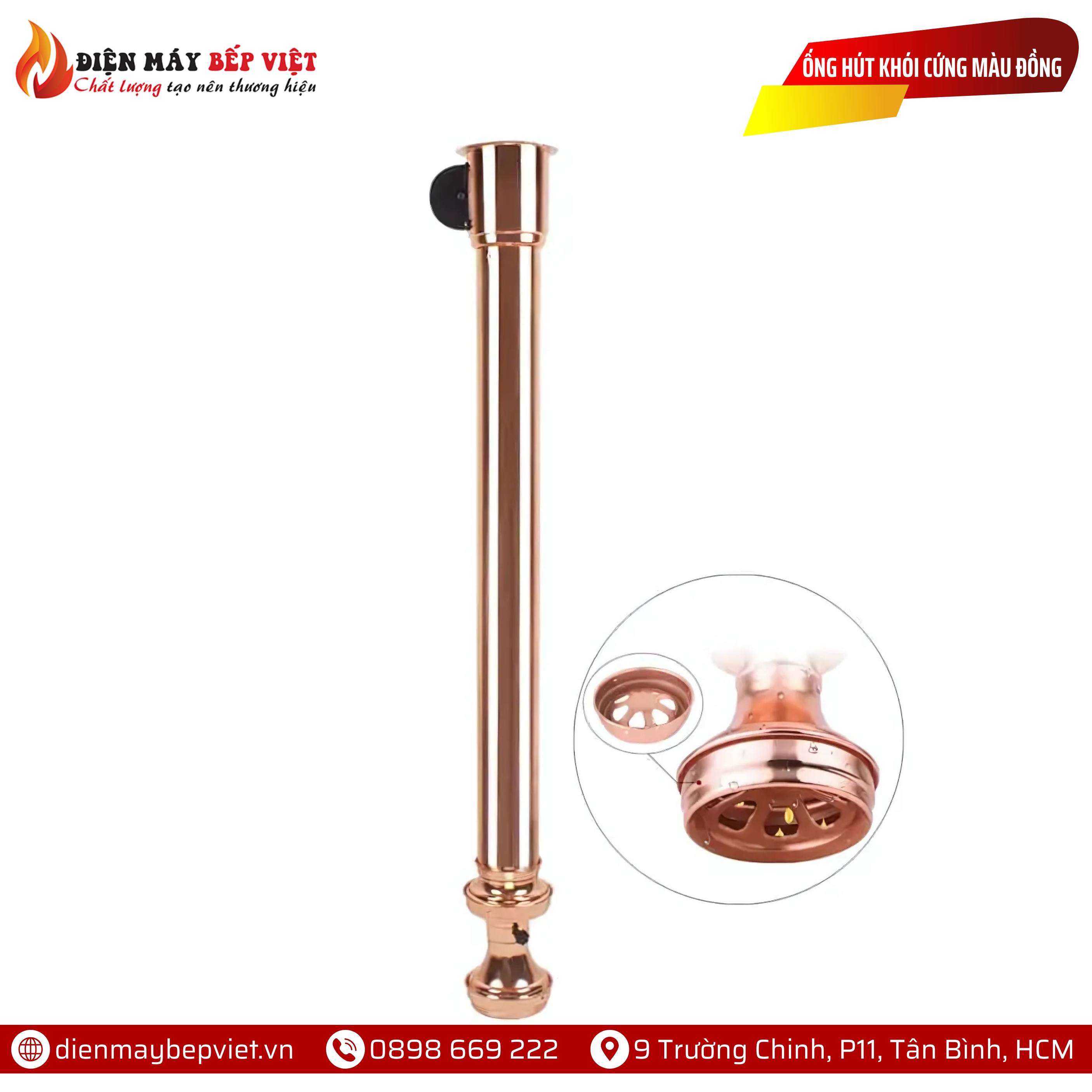 Ống Hút Khói Cứng Màu Đồng