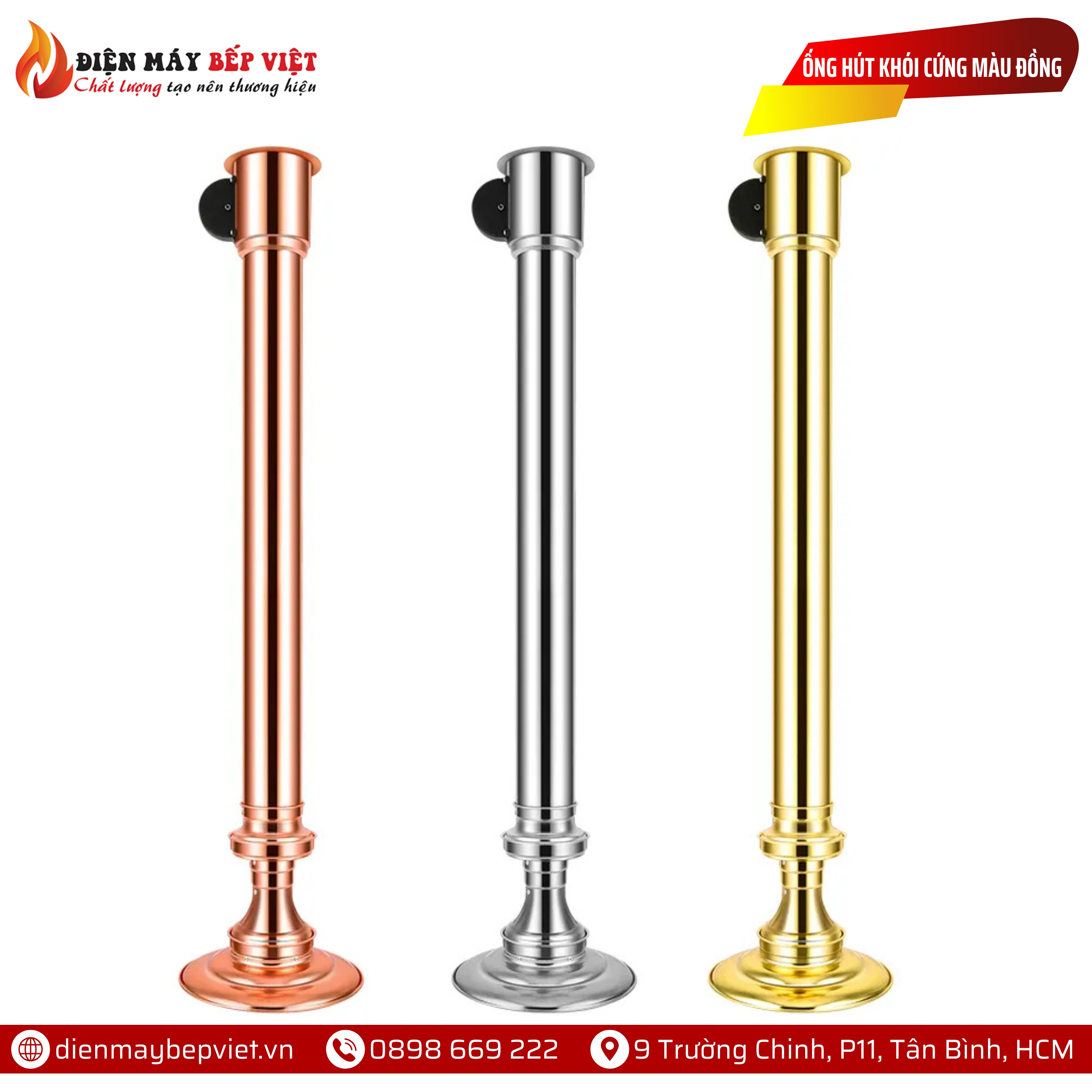 Ống Hút Khói Cứng Màu Đồng
