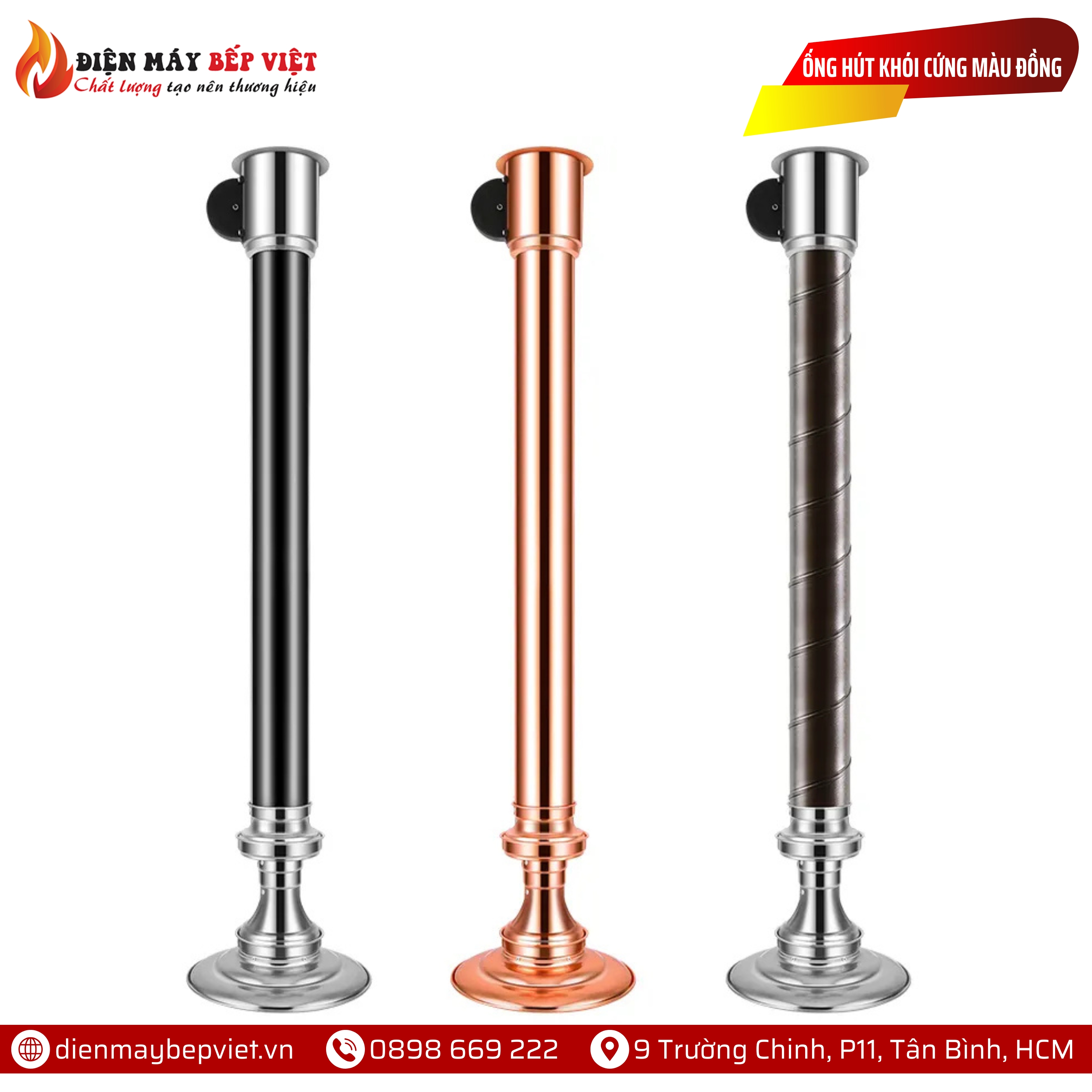 Ống Hút Khói Cứng Màu Đồng