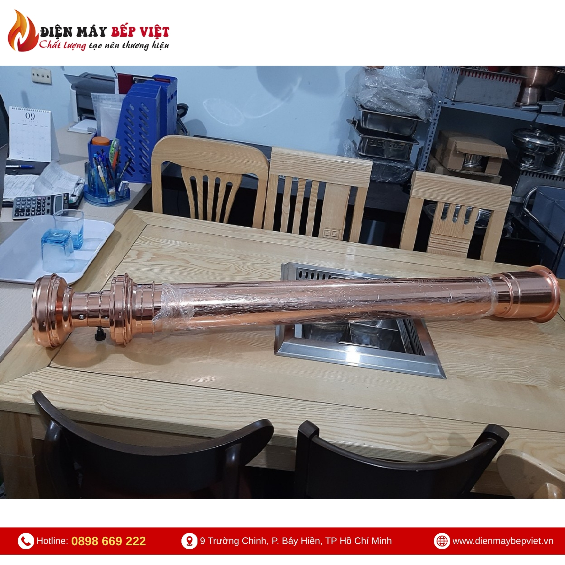 Ống Hút Khói Cứng Màu Đồng
