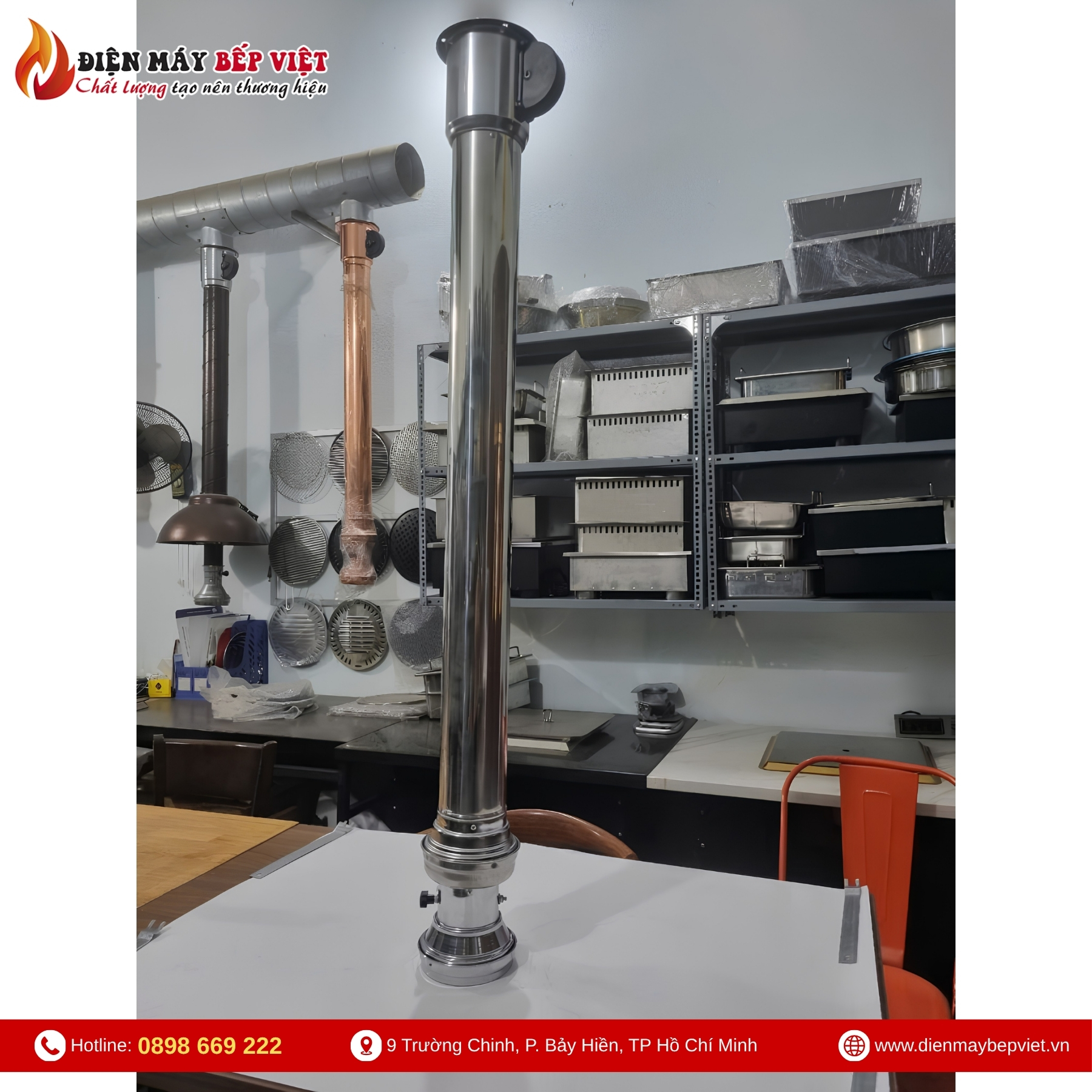 Ống Hút Khói Cứng Màu Inox