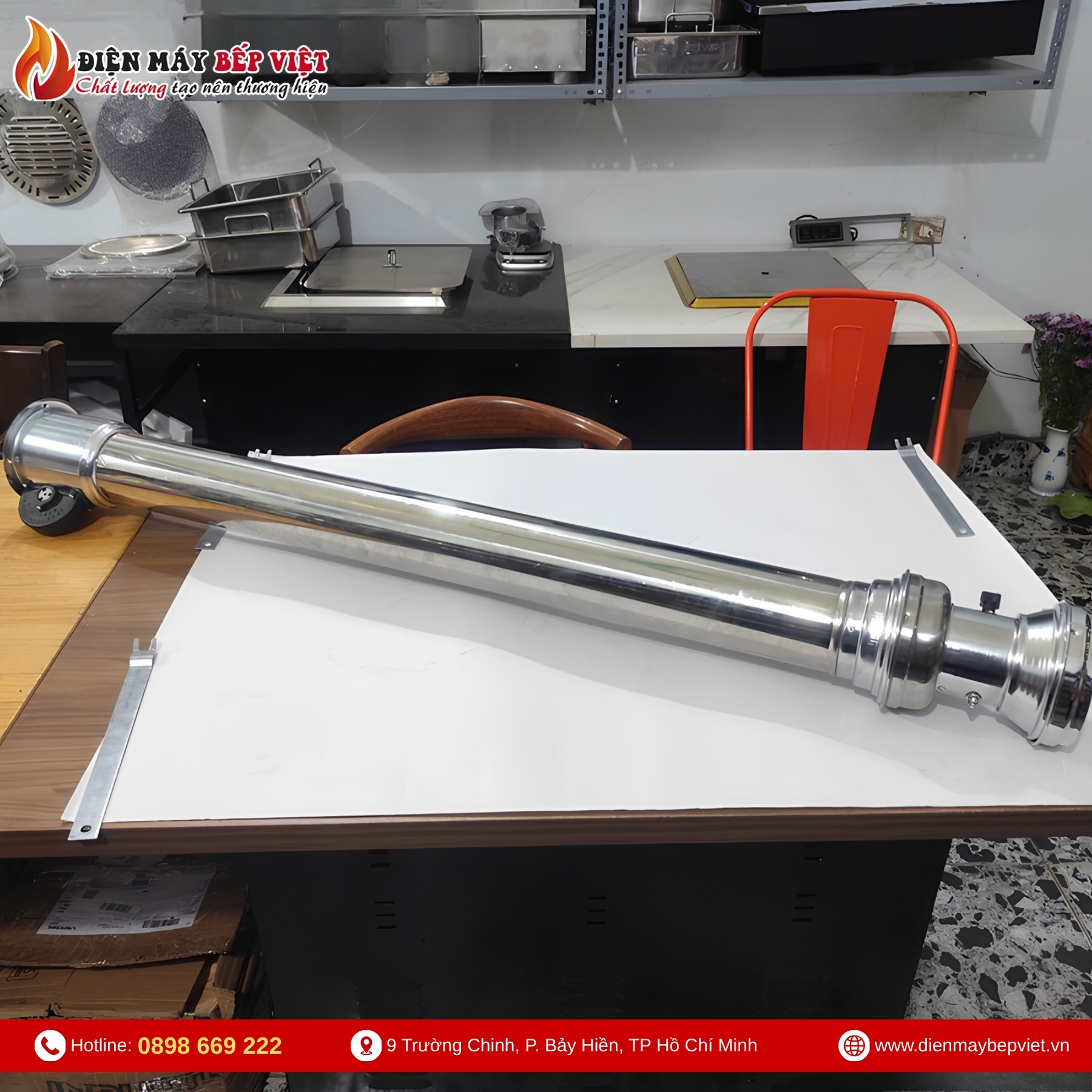 Ống Hút Khói Cứng Màu Inox