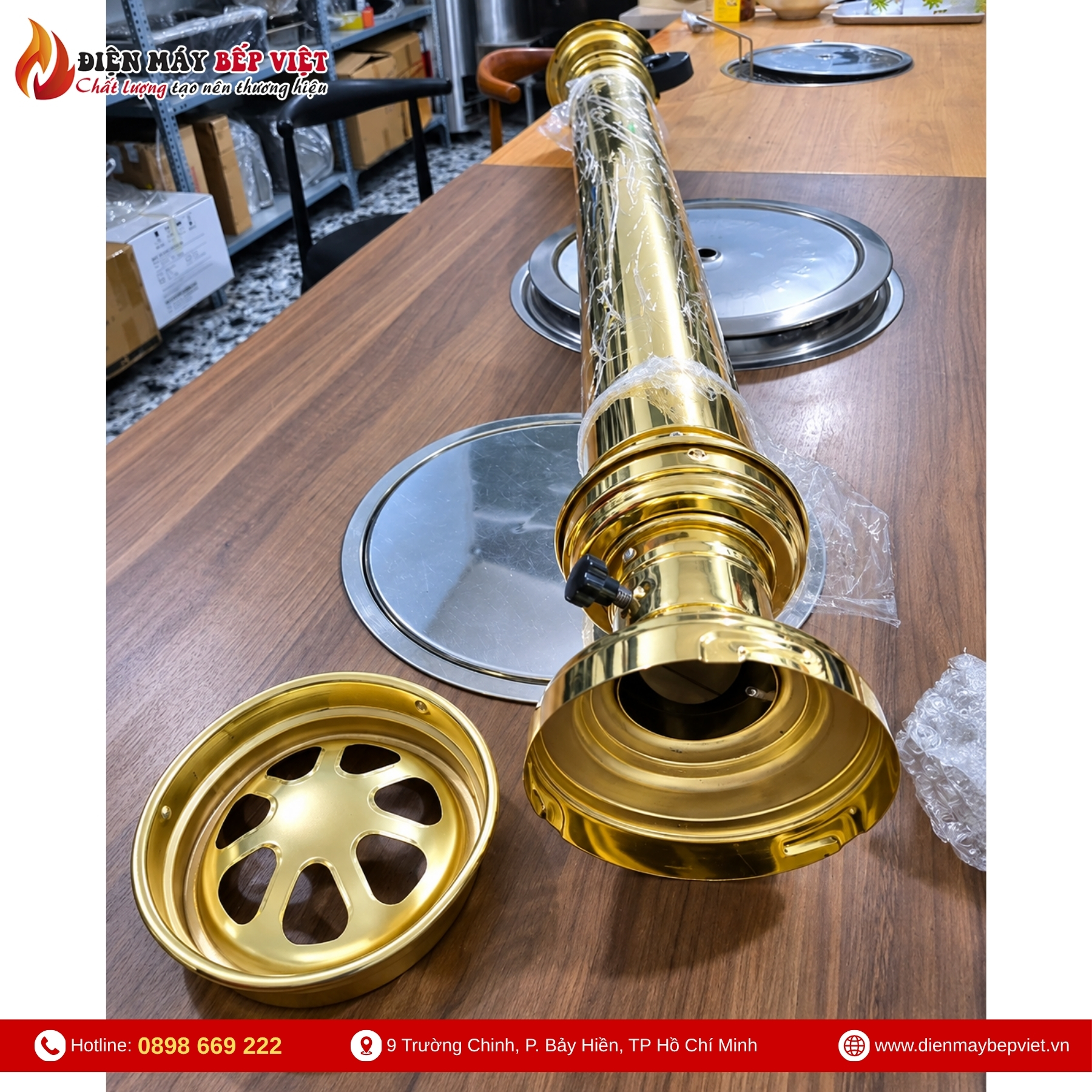 Ống Hút Khói Cứng Màu Vàng Kim