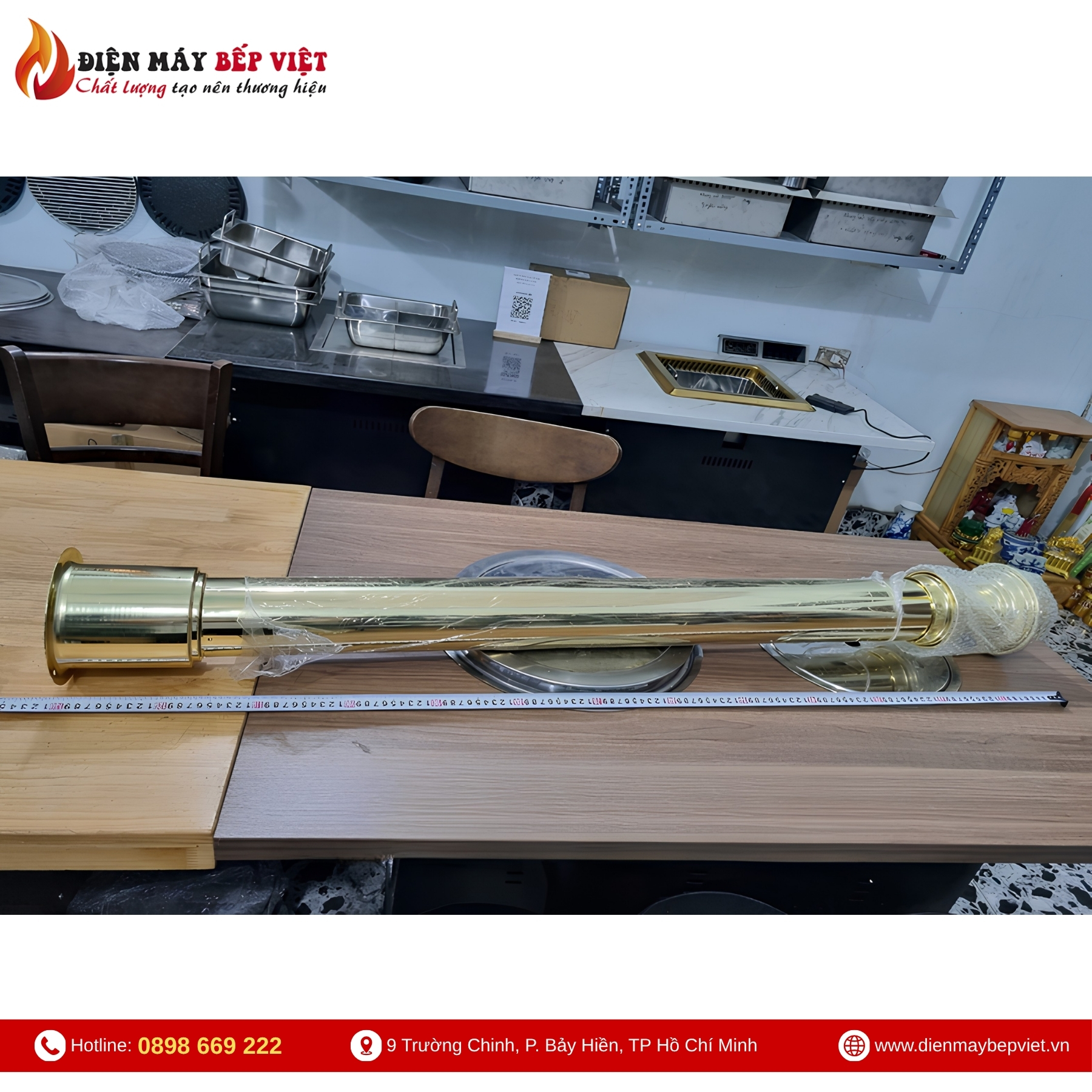 Ống Hút Khói Cứng Màu Vàng Kim