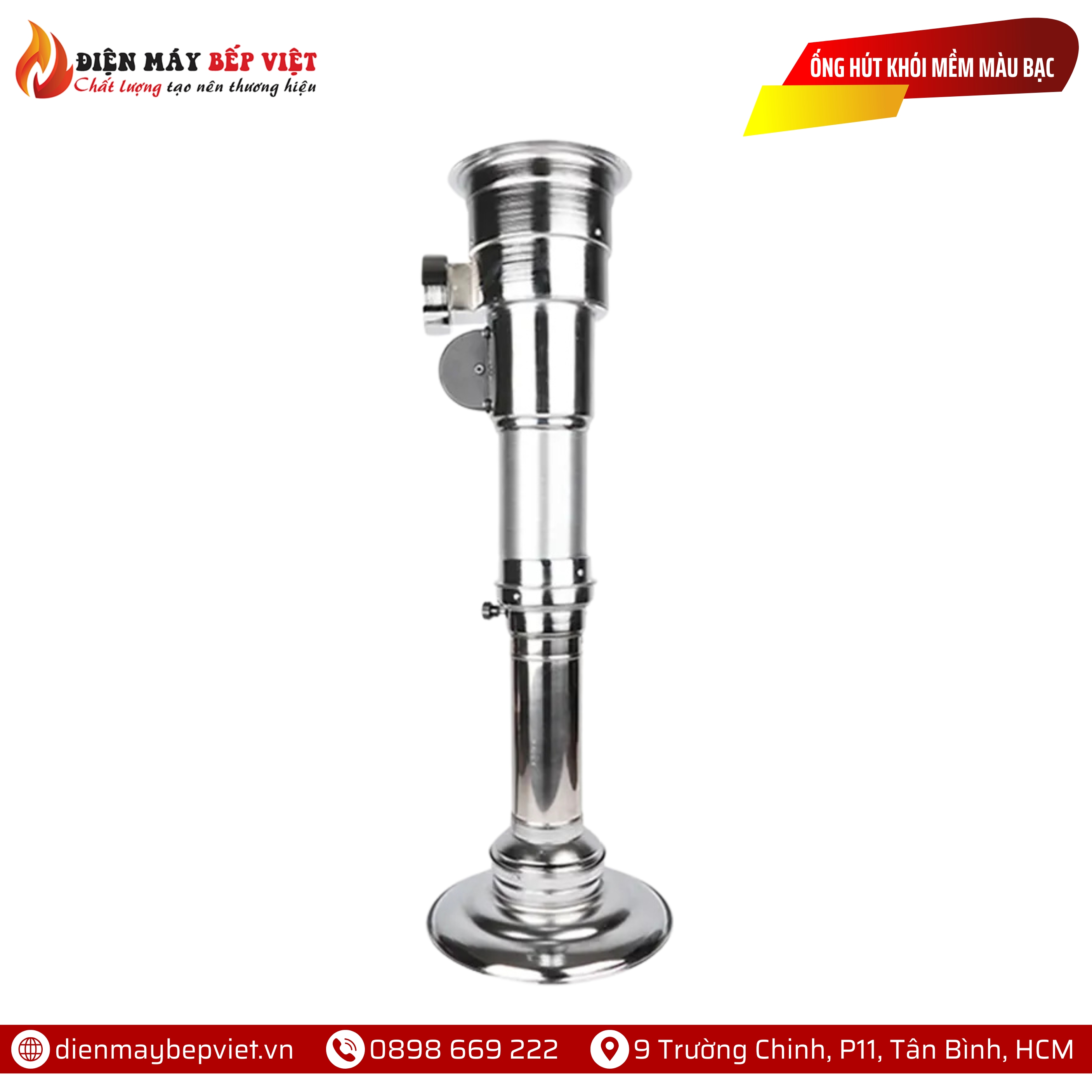 Ống Hút Khói Mềm Màu Bạc