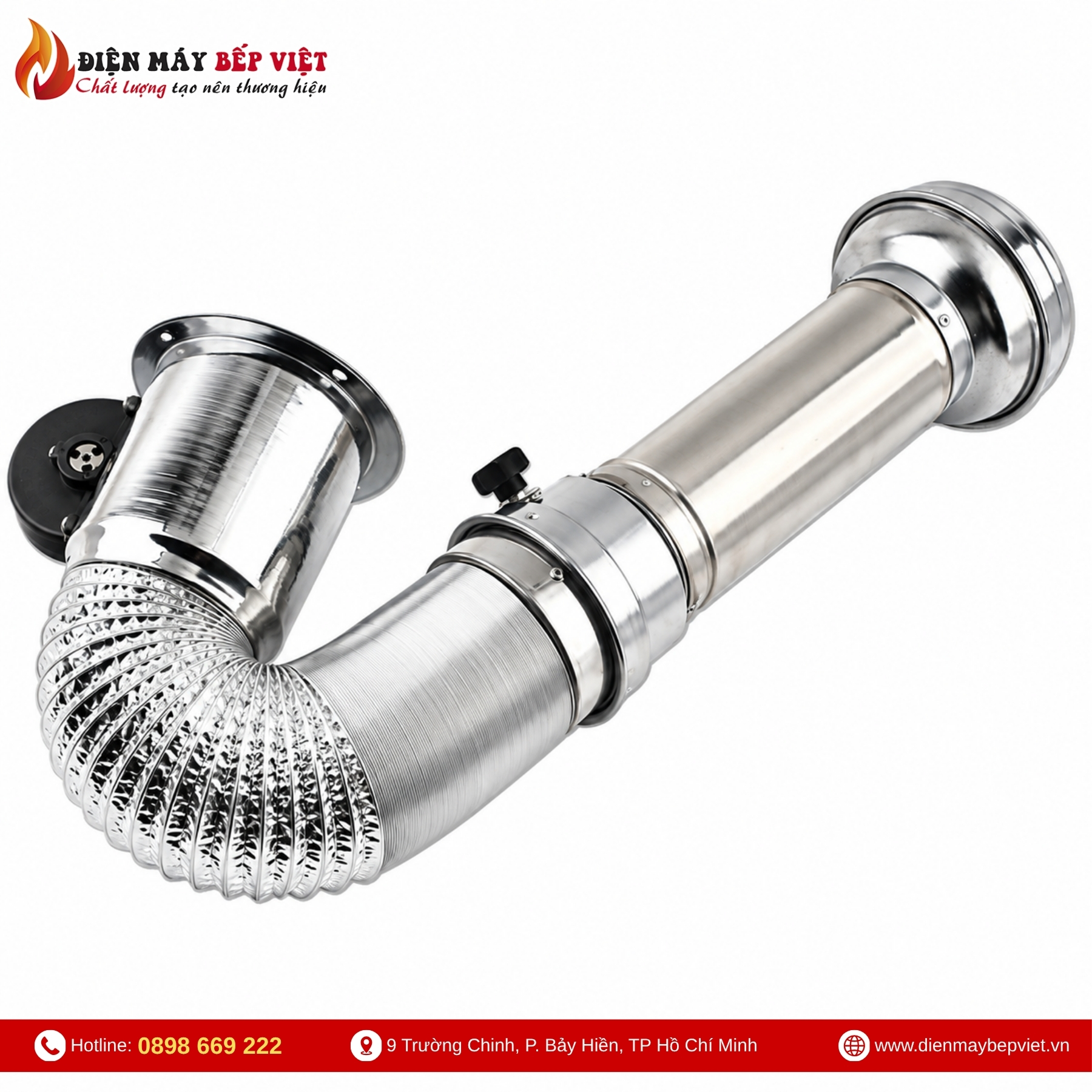Ống Hút Khói Mềm Màu Bạc