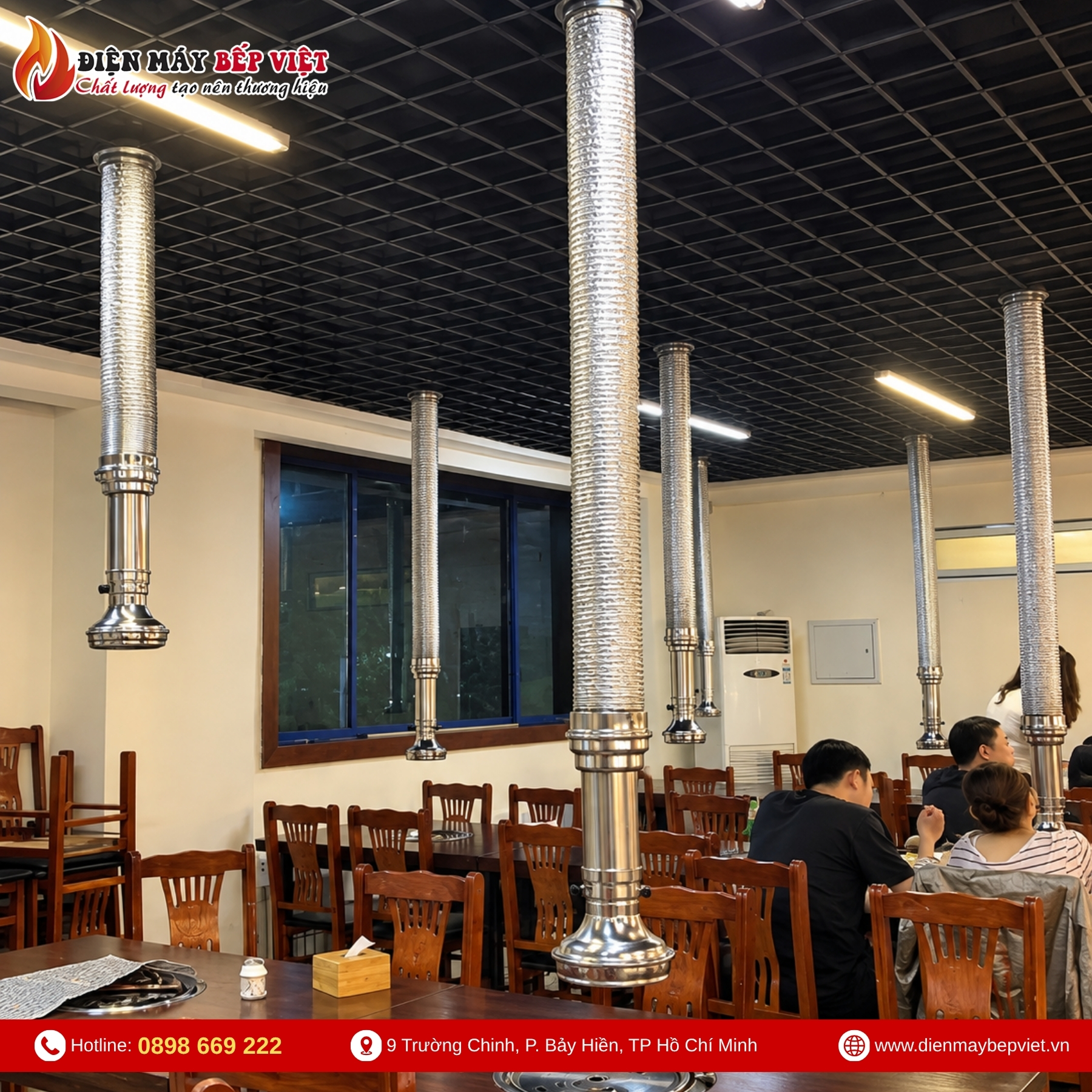 Ống Hút Khói Mềm Màu Bạc