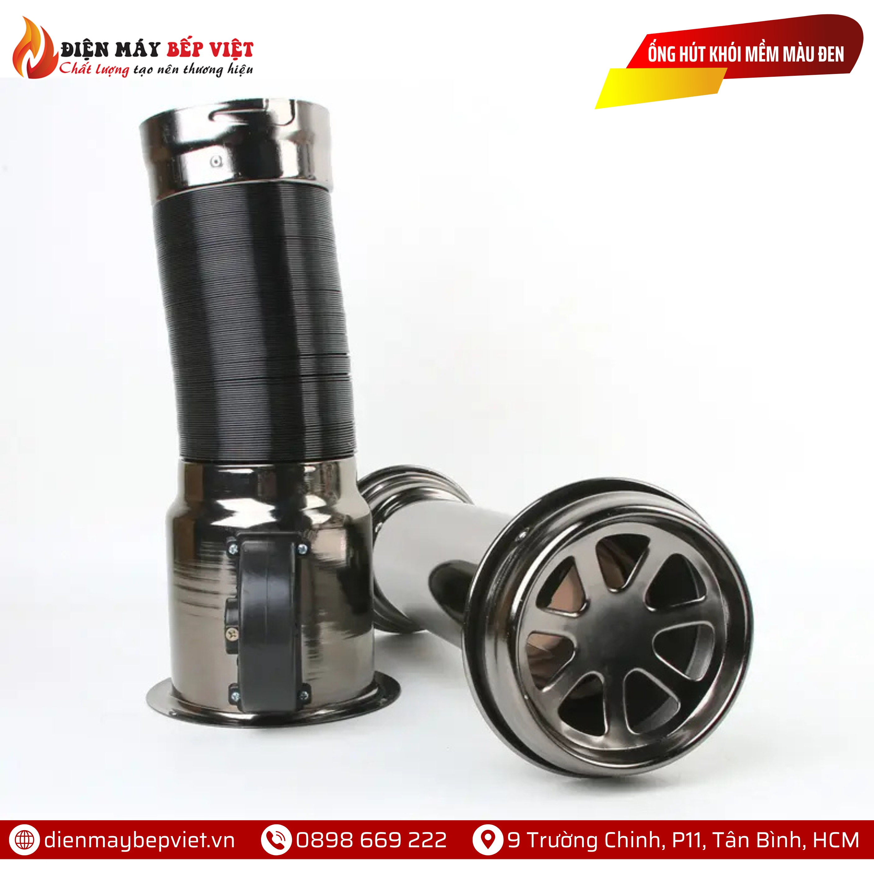 Ống Hút Khói Mềm Màu Đen