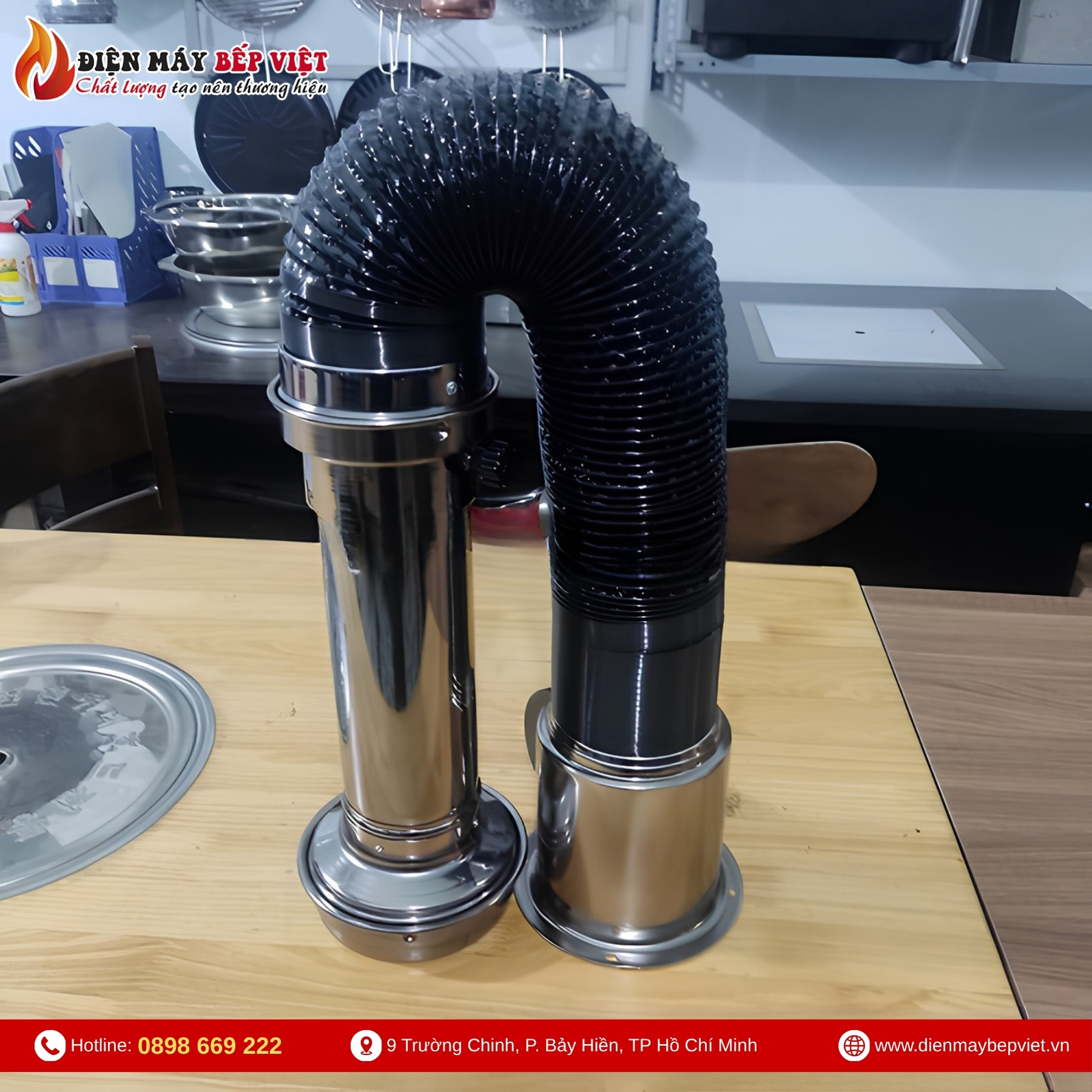Ống Hút Khói Mềm Màu Đen
