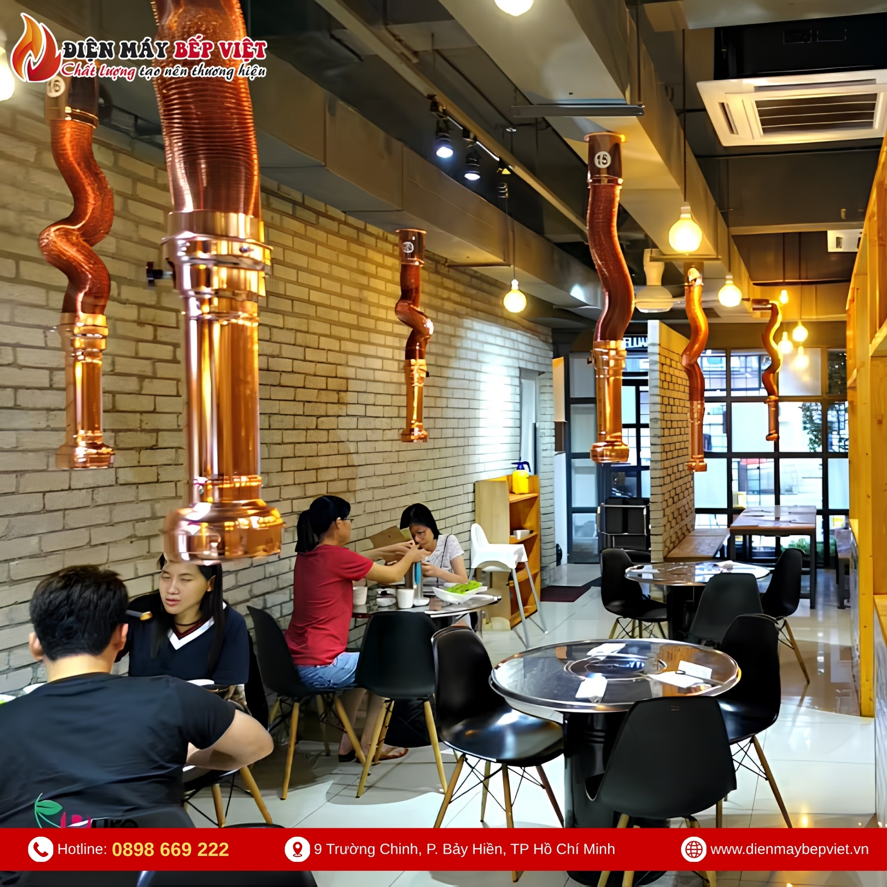 Ống Hút Khói Mềm Màu Đồng