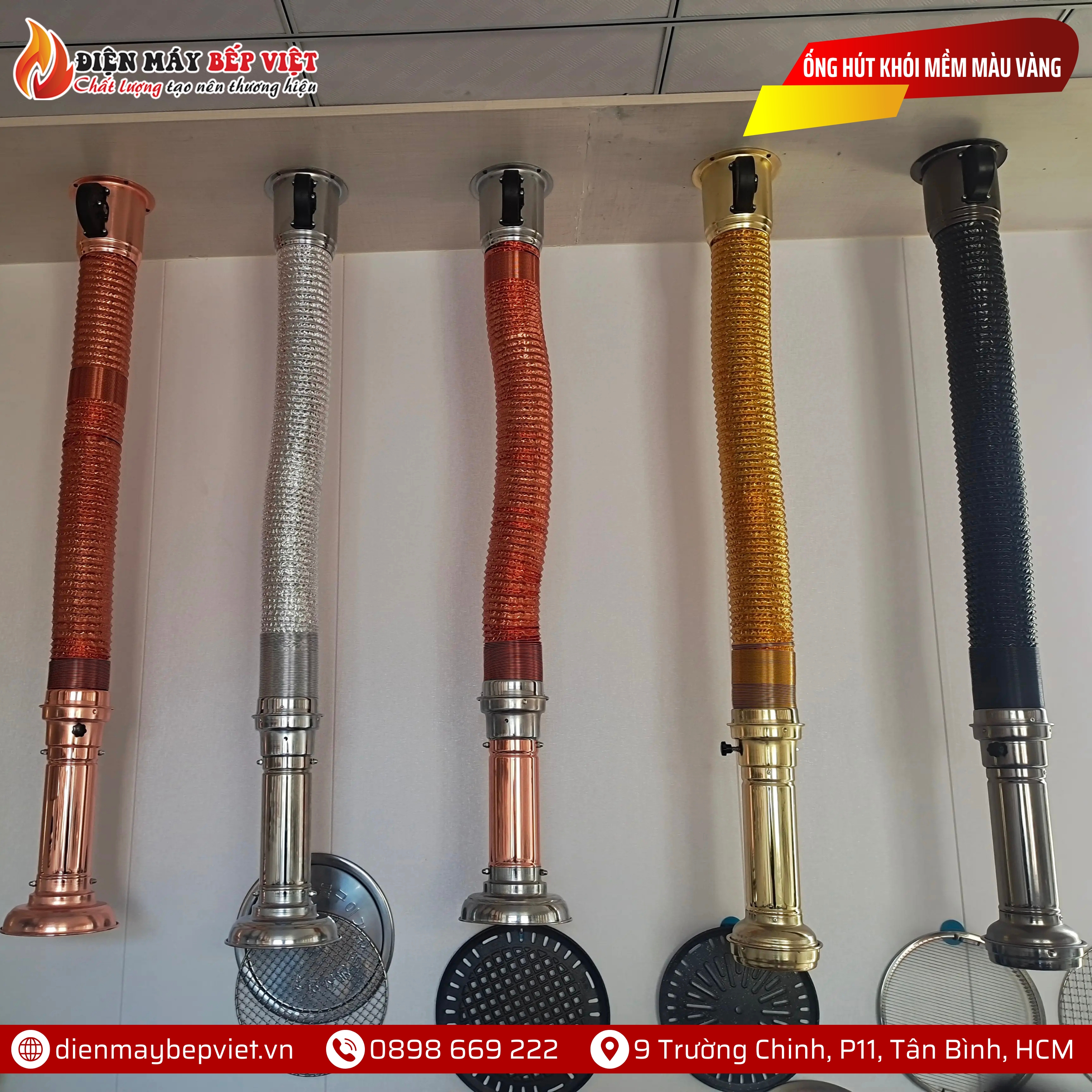Ống Hút Khói Mềm Màu Vàng