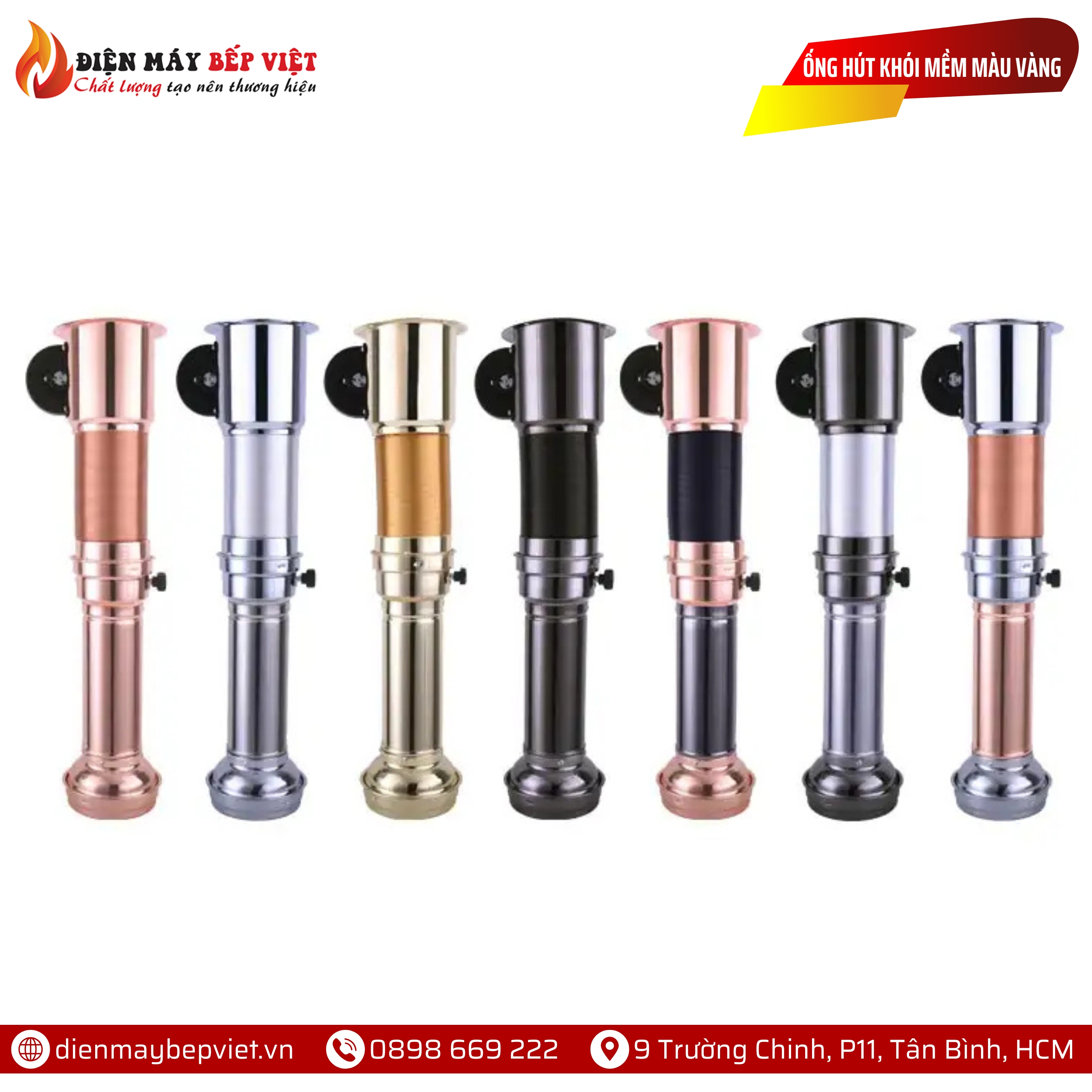 Ống Hút Khói Mềm Màu Vàng