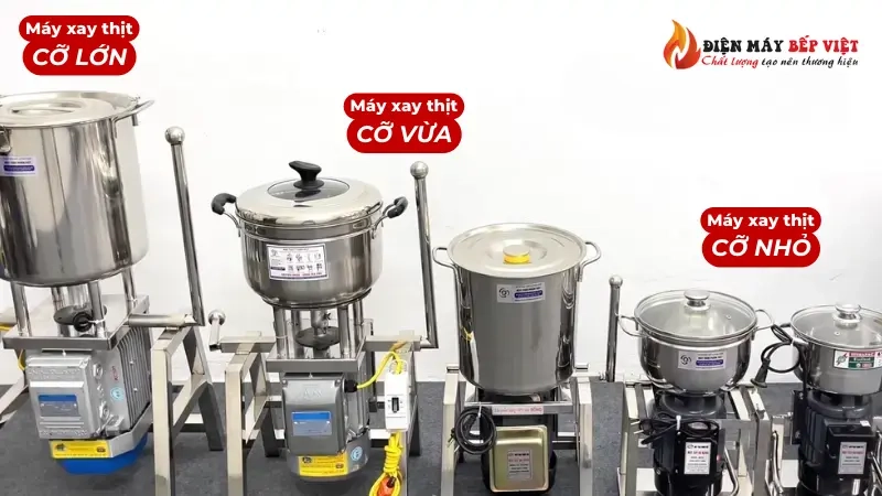 Máy xay thịt đa dạng dụng tích và công suất từ cỡ nhỏ, cỡ vừa đến cỡ lớn