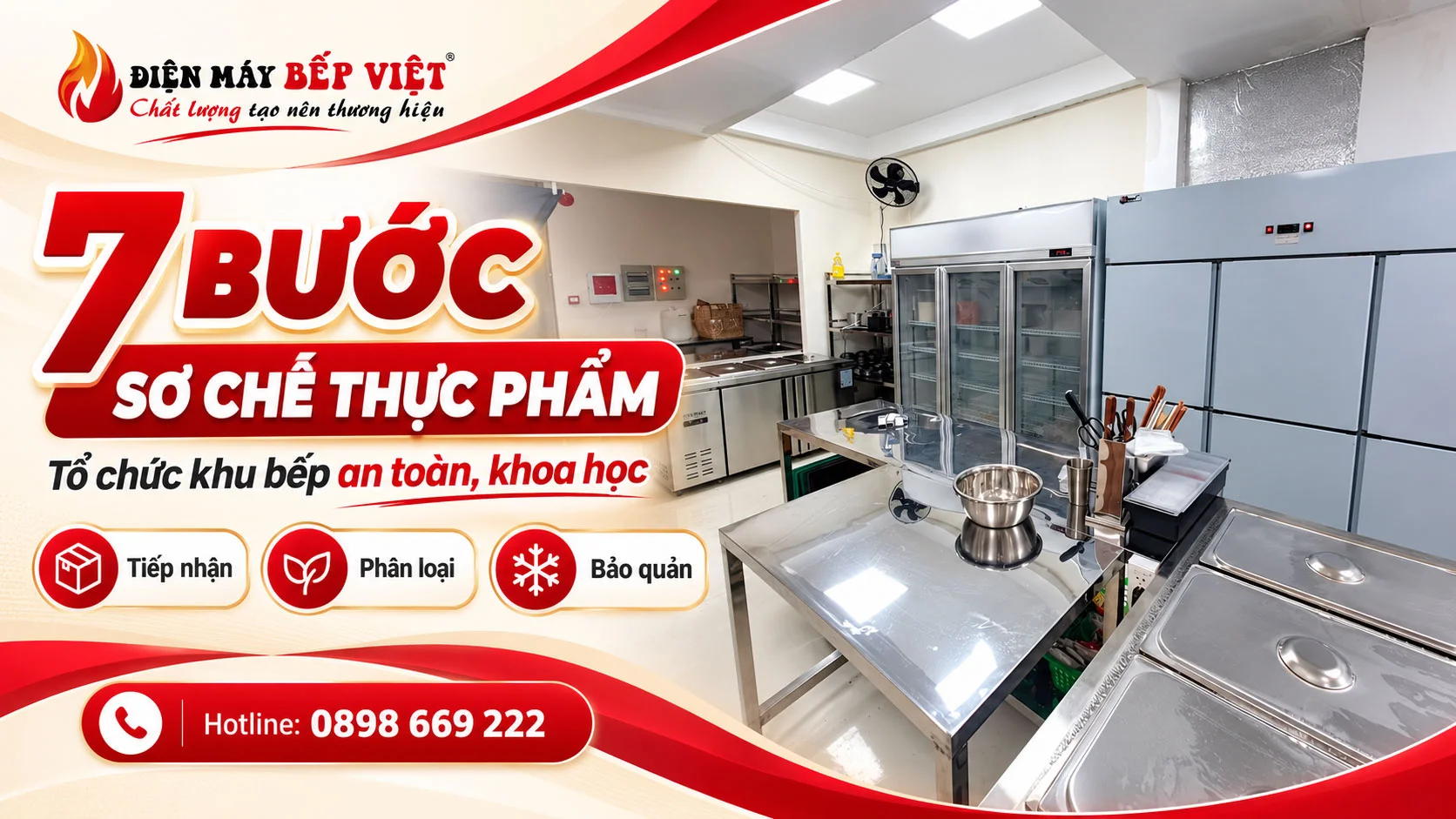 Quy trình sơ chế thực phẩm trong khu bếp nhà hàng