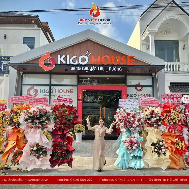 setup nhà hàng lẩu băng chuyền Kigo House Cà Mau