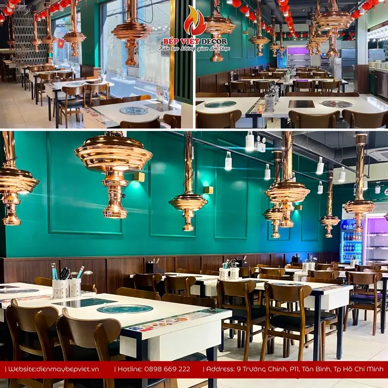 setup nhà hàng buffet lẩu nướng Zinzza Galbi tại Bình Thạnh