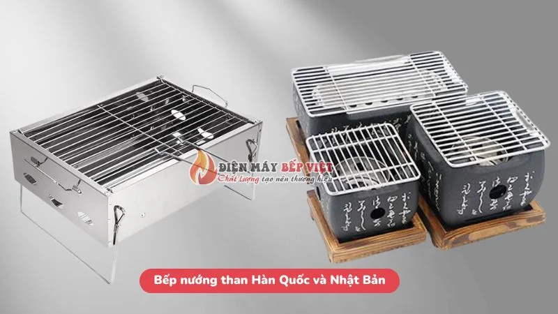 So sánh bếp nướng than Hàn Quốc và Nhật Bản theo thiết kế