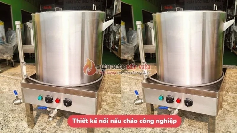 Thiết kế nồi nấu cháo công nghiệp