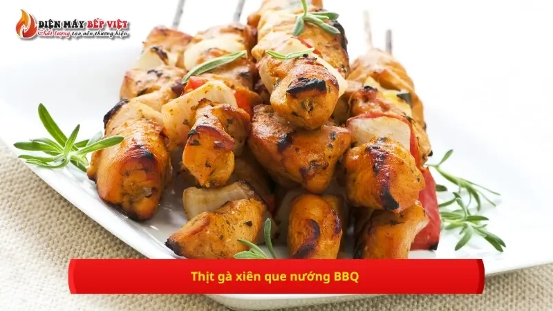 Thịt gà xiên que nướng BBQ 