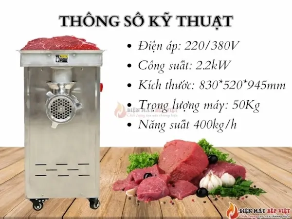 Thông số kỹ thuật máy xay thịt đùn thịt Goodfor G32