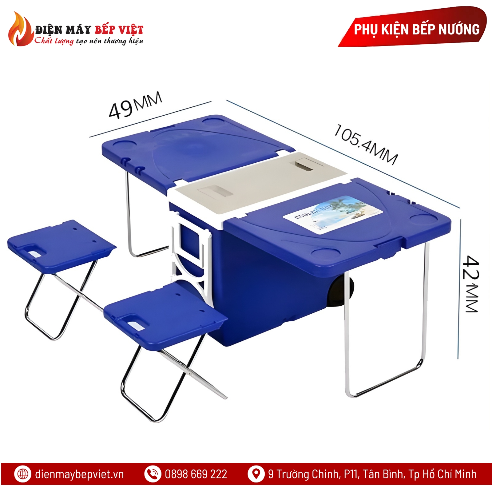 Thùng Đựng Đá Dã Ngoại Kèm Bàn Ghế