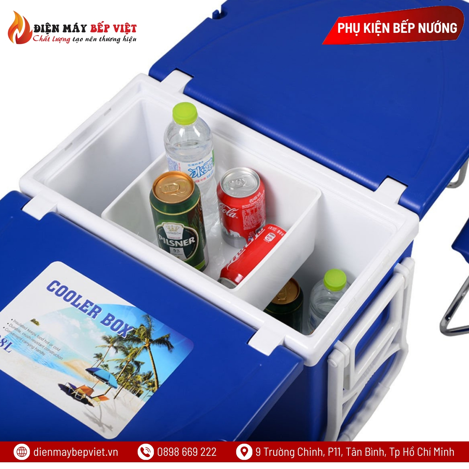 Thùng Đựng Đá Dã Ngoại Kèm Bàn Ghế