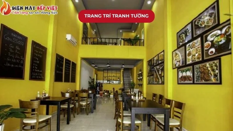 Trang trí tranh treo tường cho quán ăn