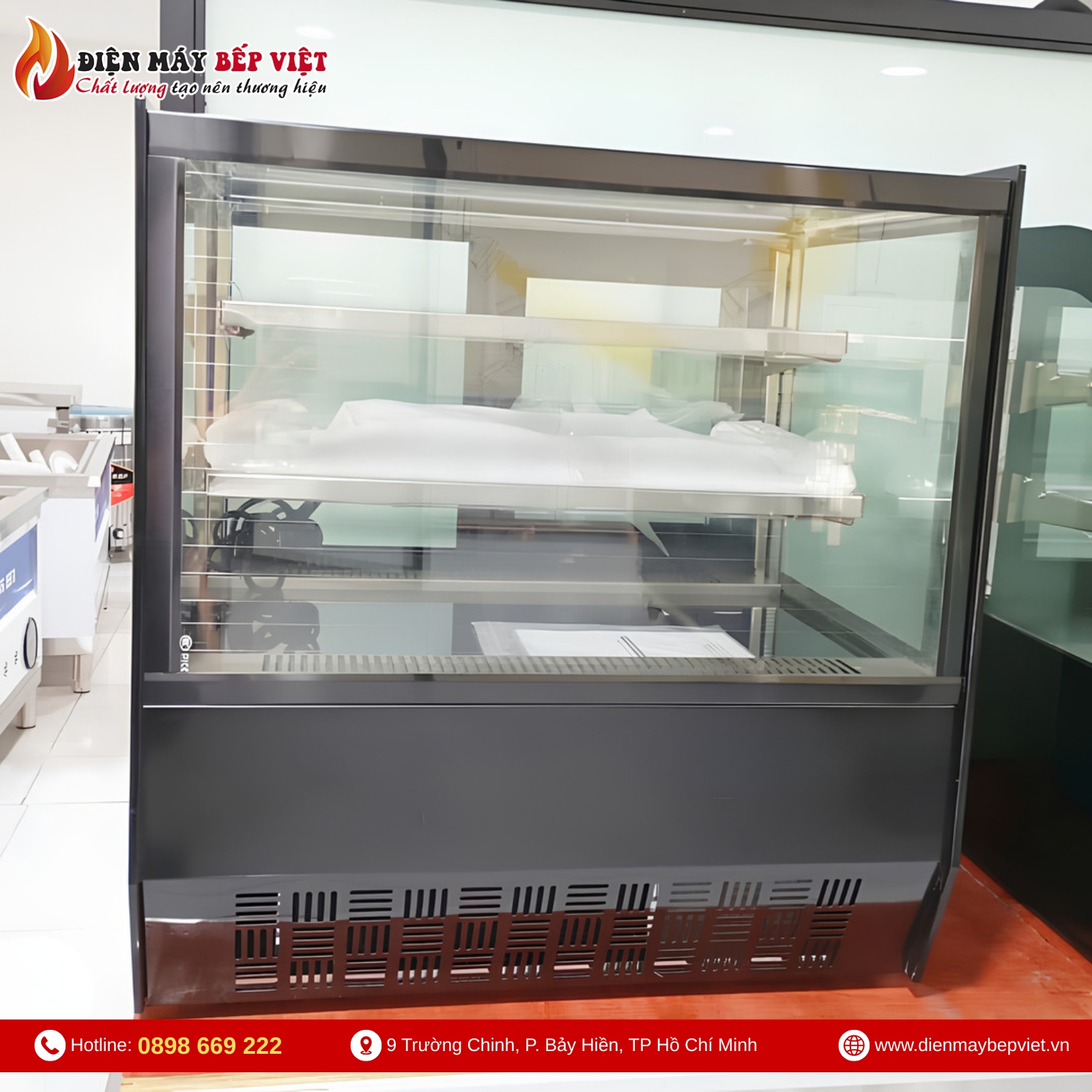 Tủ Bánh Kem Để Bàn 70cm Kính Vuông Lightcool TS-700Z
