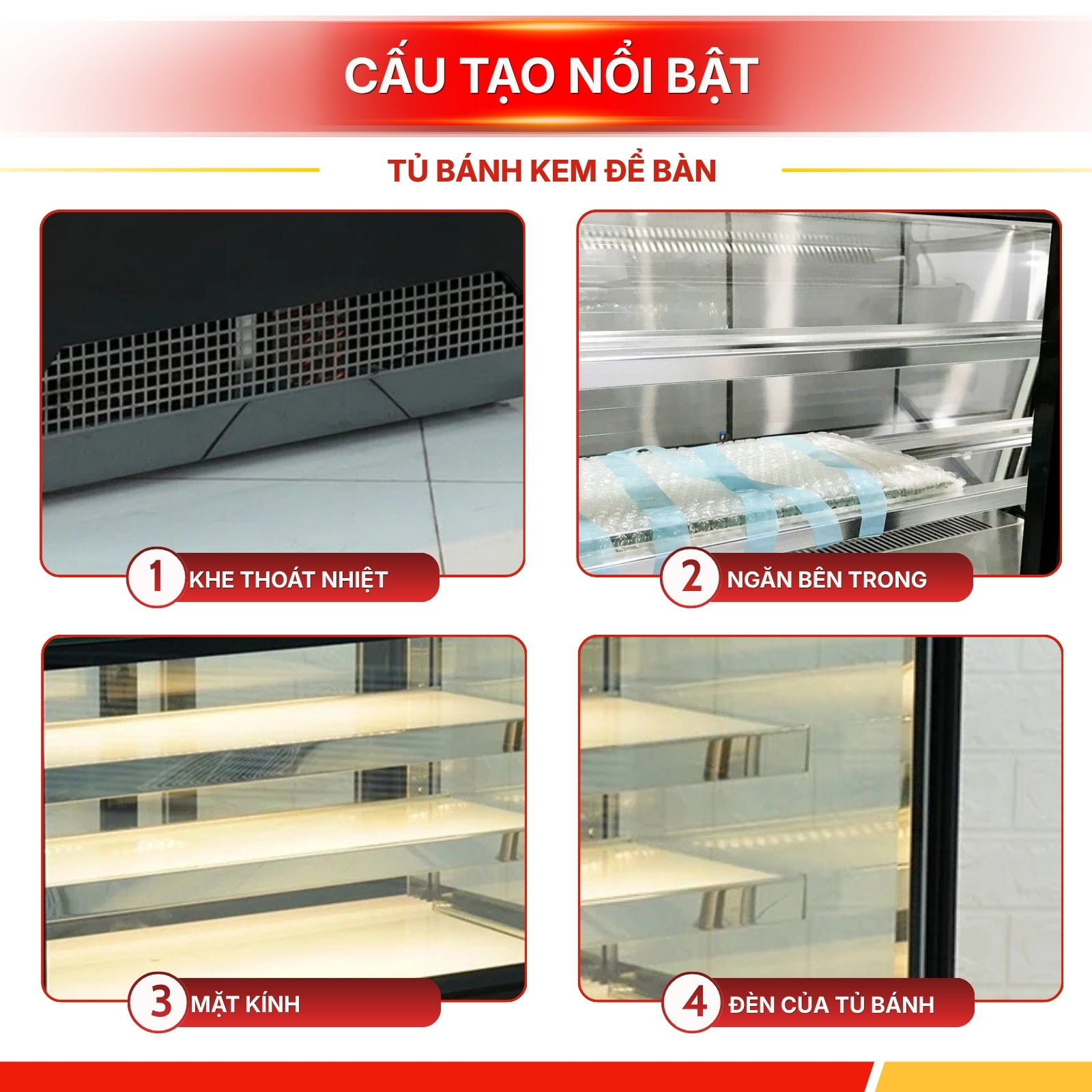 Tủ Bánh Kem Để Bàn TS-900Z 150L