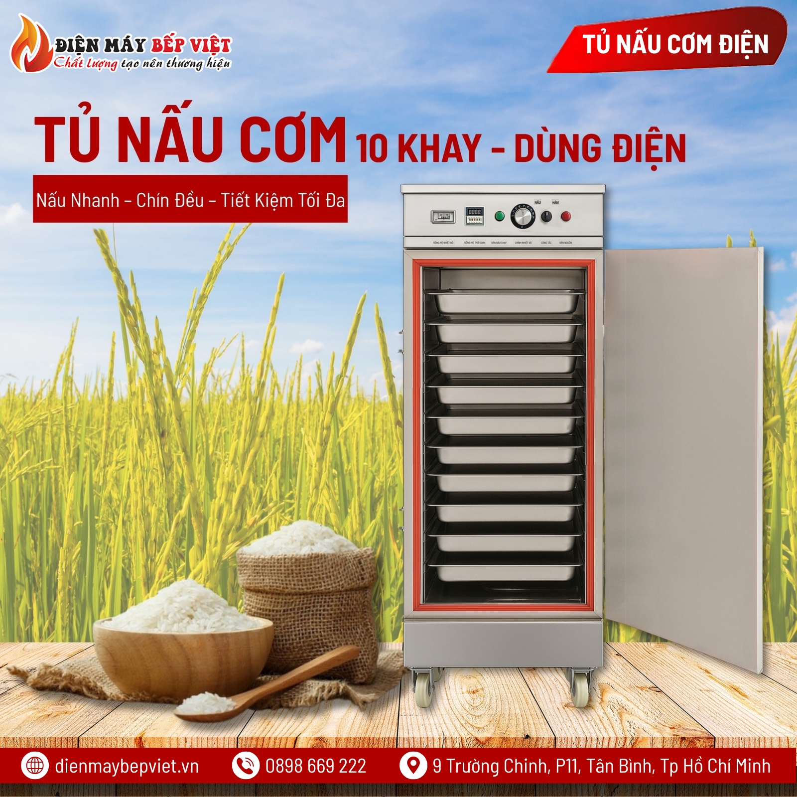 Tủ Cơm 10 Khay Điện