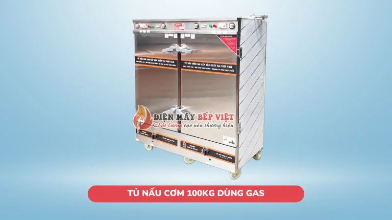 Tủ cơm 100kg dùng gas năng suất cao