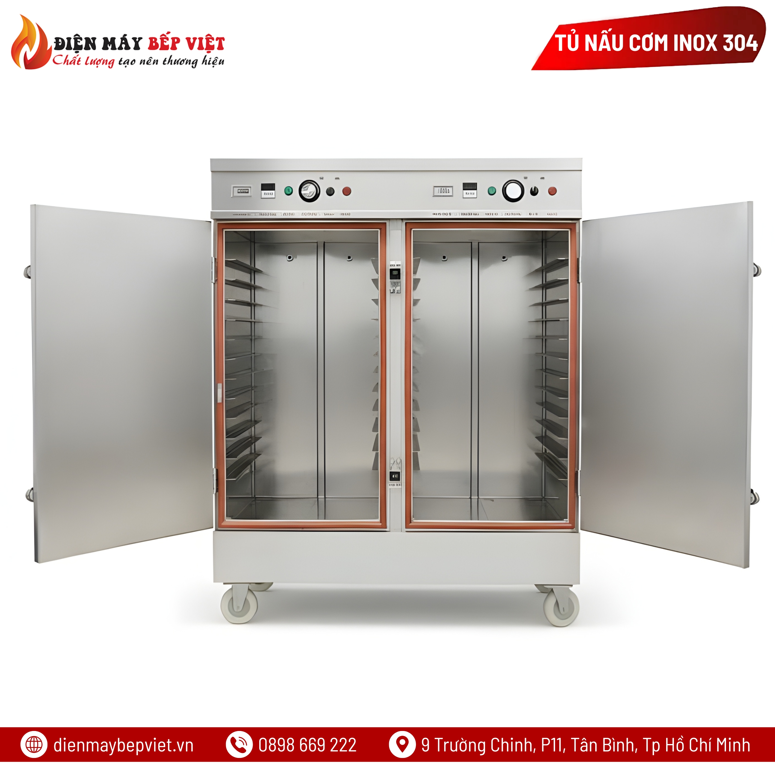 Tủ Cơm 24 Khay Điện Inox 304 Cao Cấp