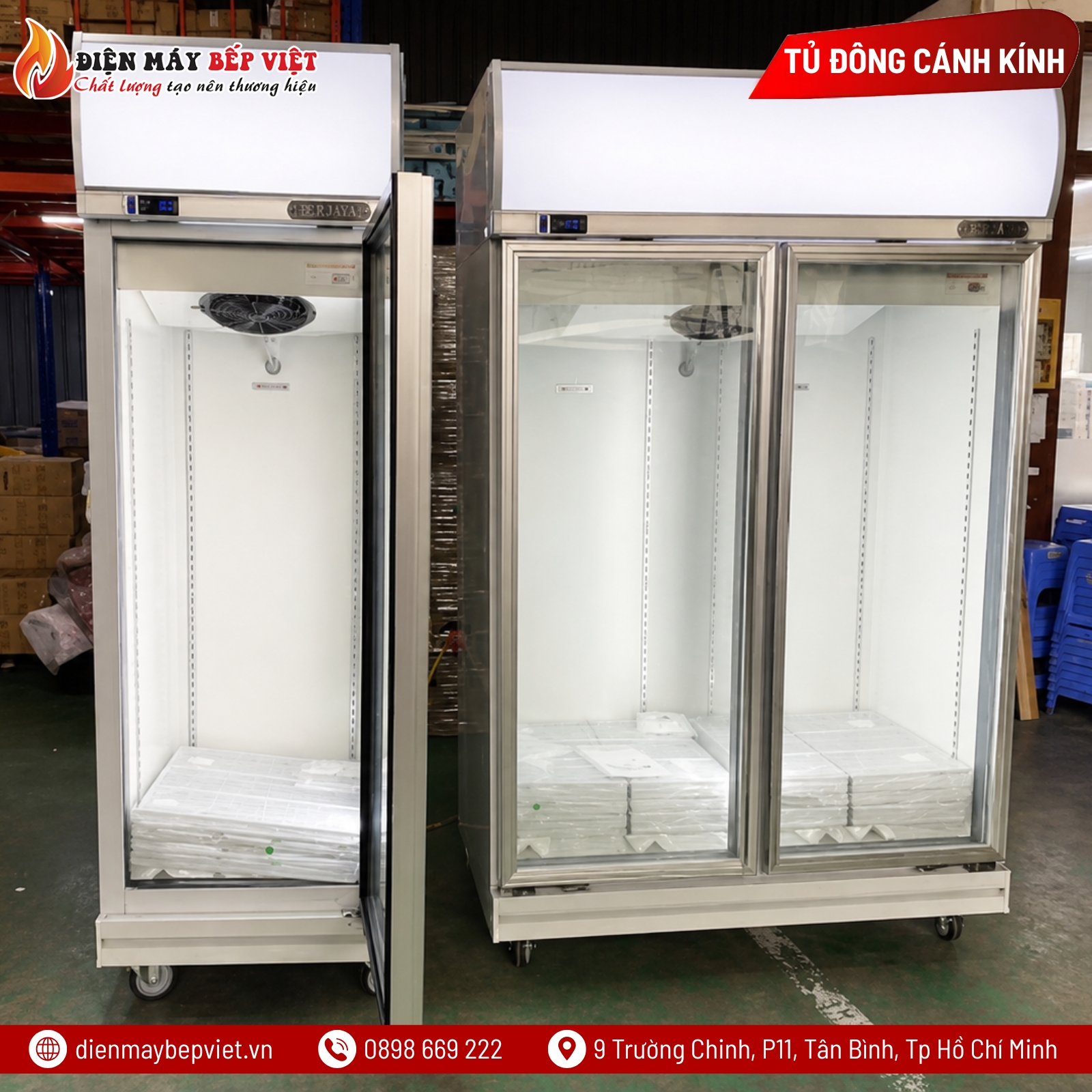 Tủ Đông 1 Cánh Kính Berjaya 1D/DF-SM-EV