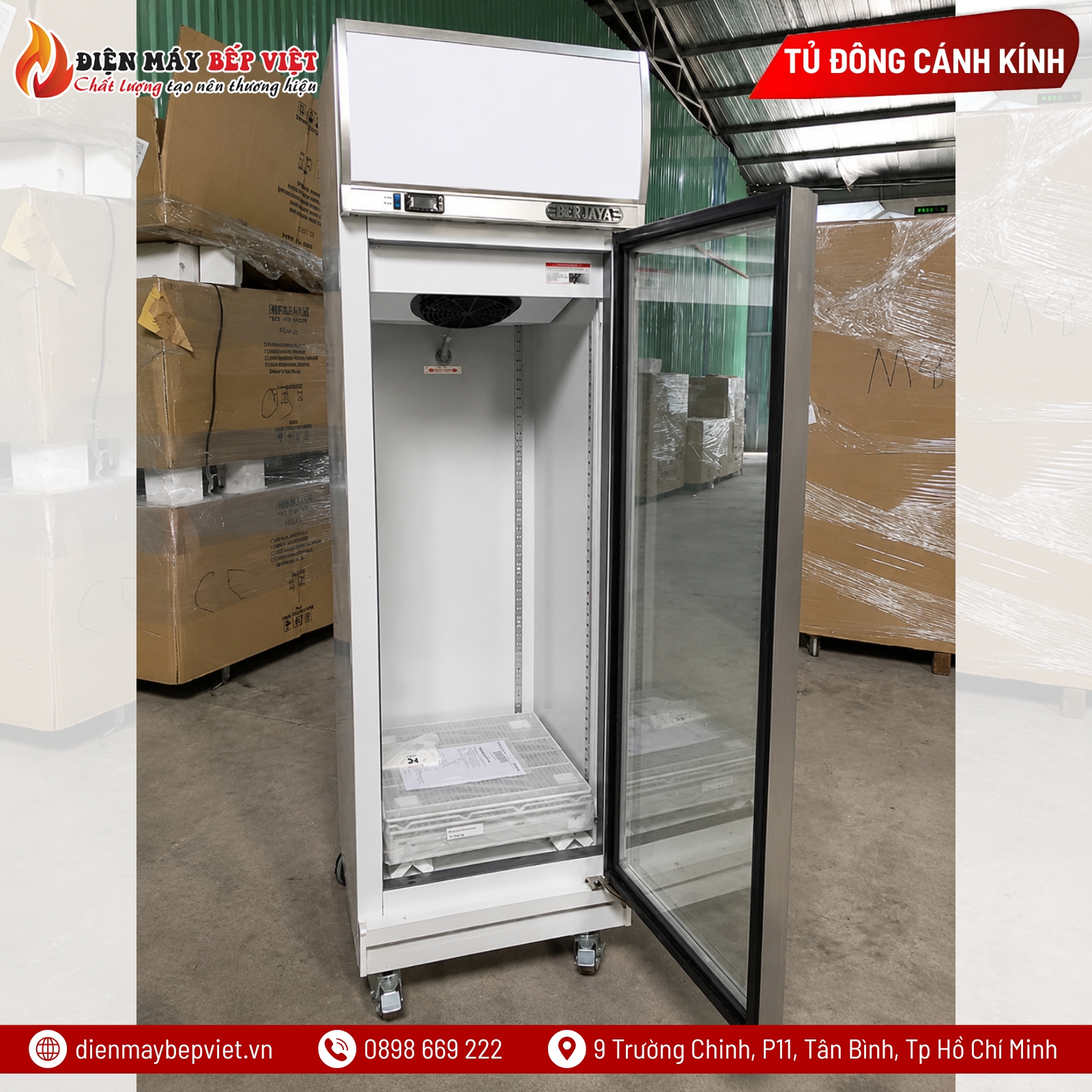 Tủ Đông 1 Cánh Kính Berjaya 1D/DF-SM-EV