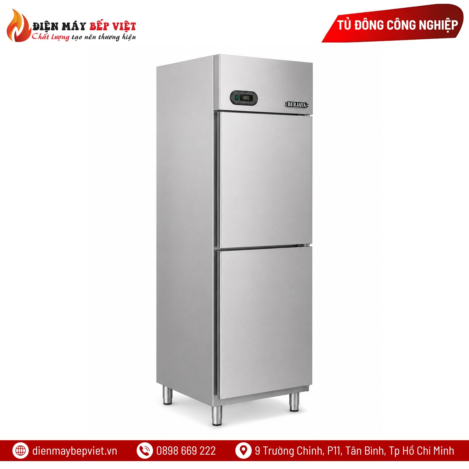 Tủ Đông 2 Cánh Inox Berjaya BS2DUF/Z