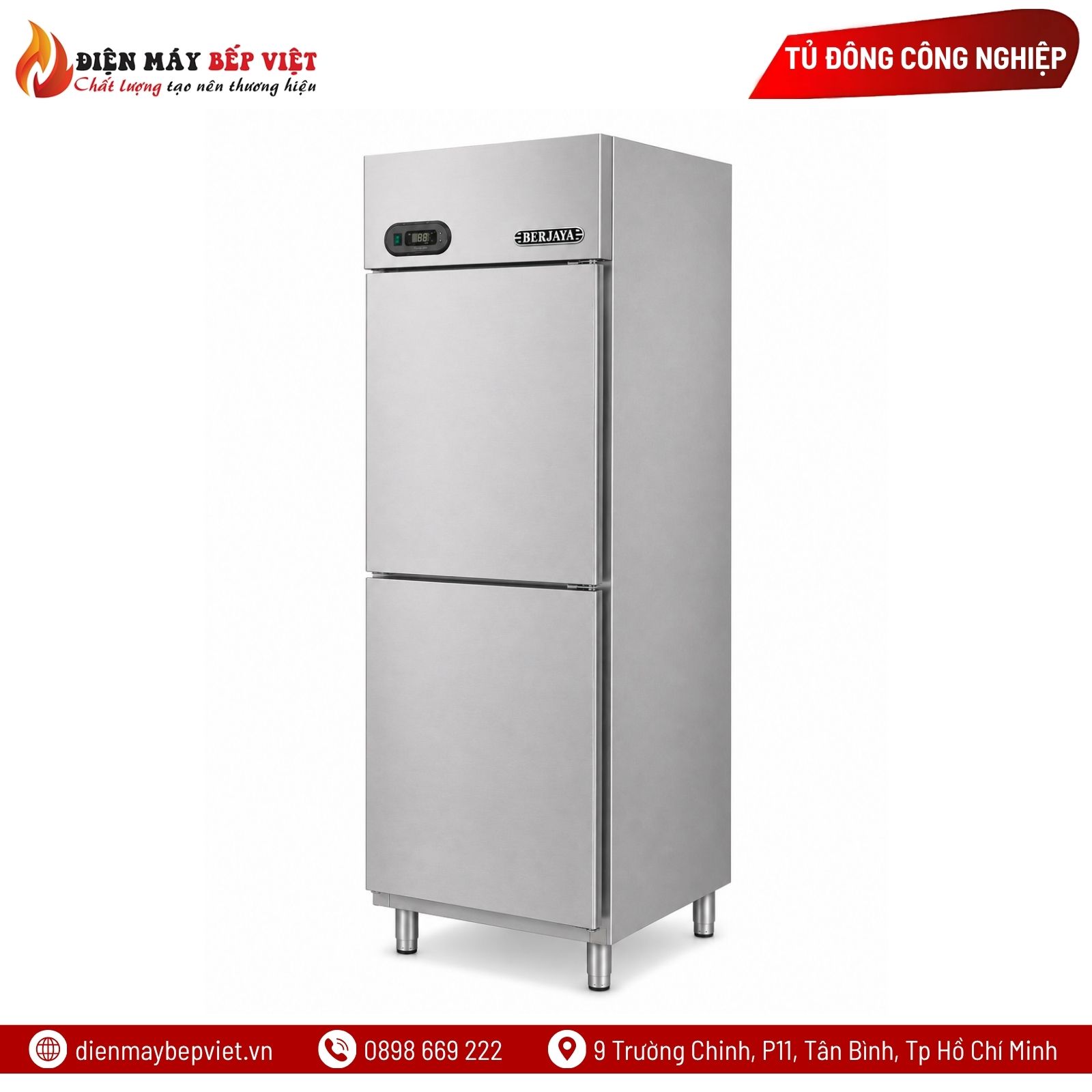 Tủ Đông 2 Cánh Inox Berjaya BS2DUF/Z
