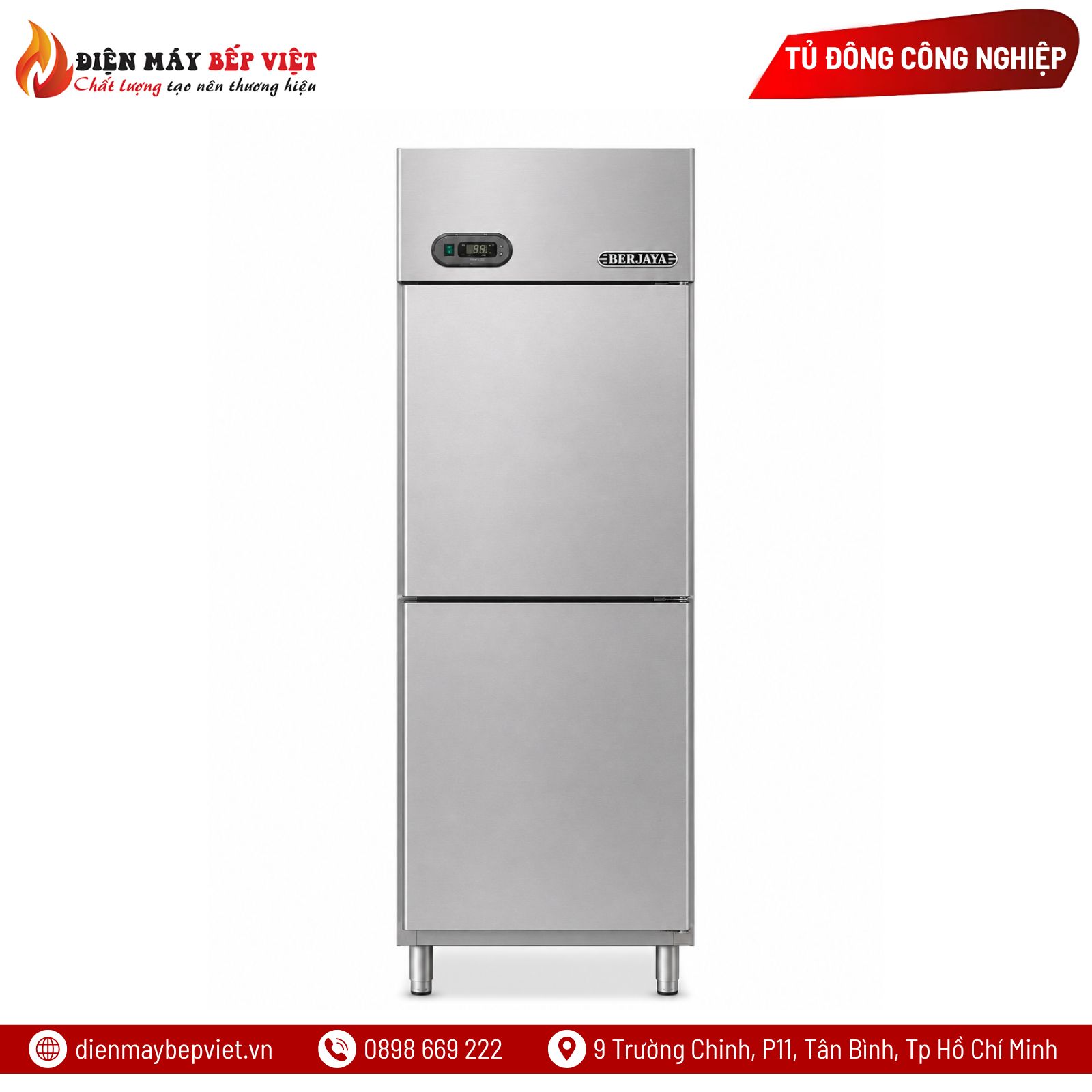 Tủ Đông 2 Cánh Inox Berjaya BS2DUF/Z