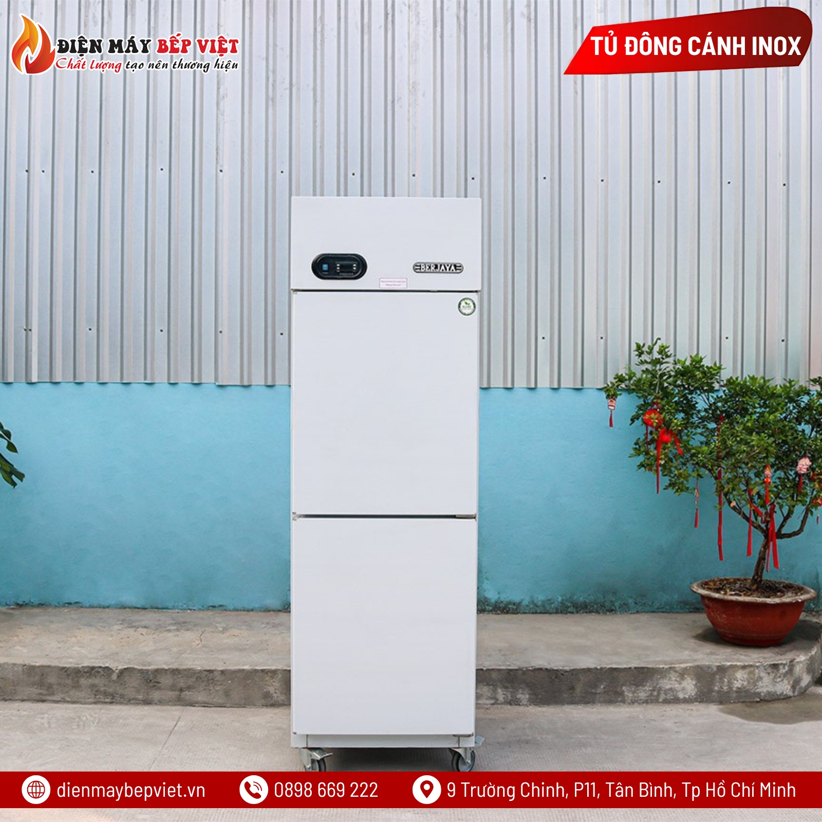 Tủ Đông 2 Cánh Inox Berjaya BS2DUF/Z