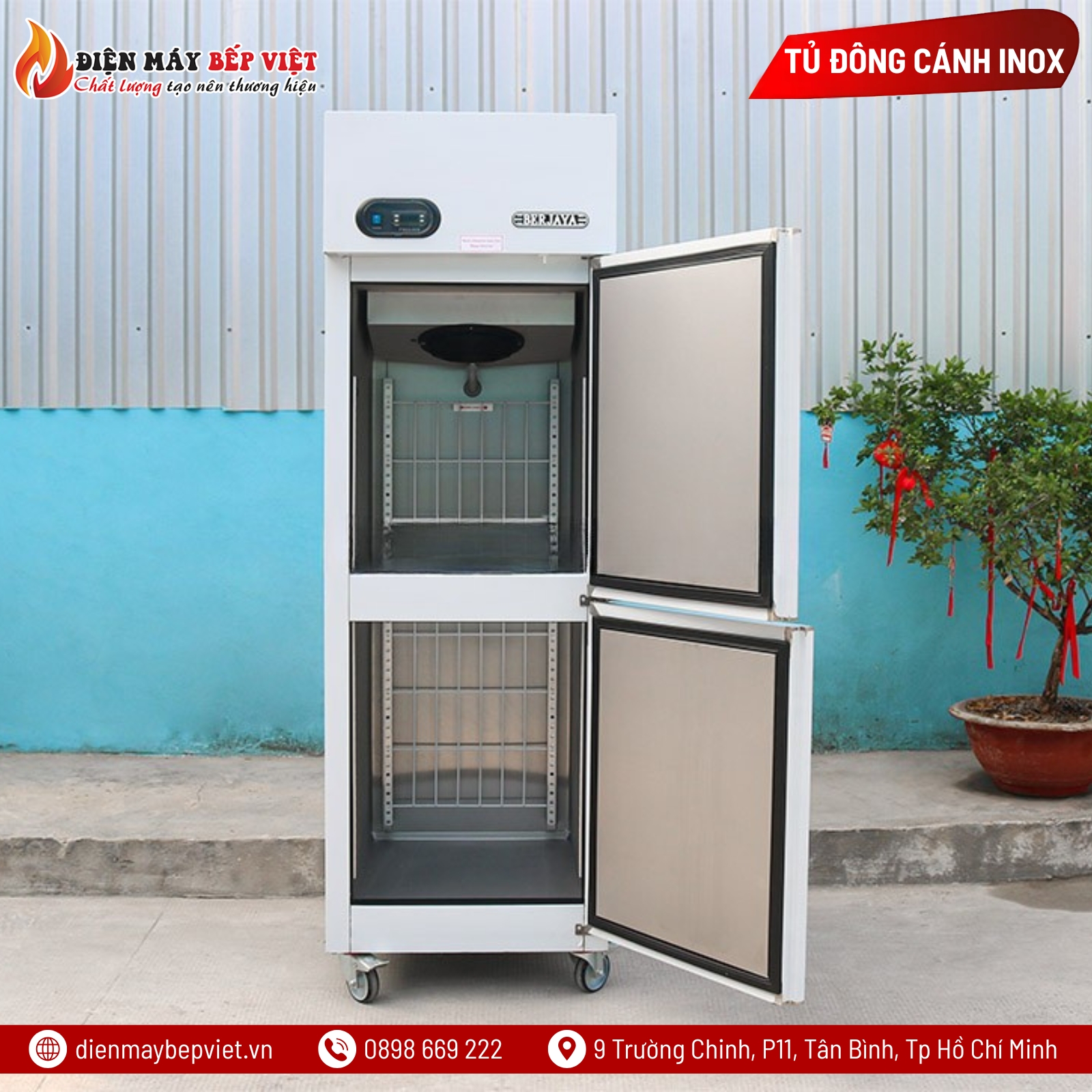 Tủ Đông 2 Cánh Inox Berjaya BS2DUF/Z