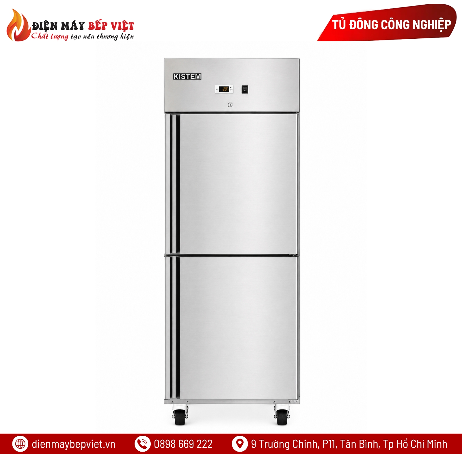 Tủ Đông 2 Cửa Quạt Lạnh Kistem KIS-XFGN25F