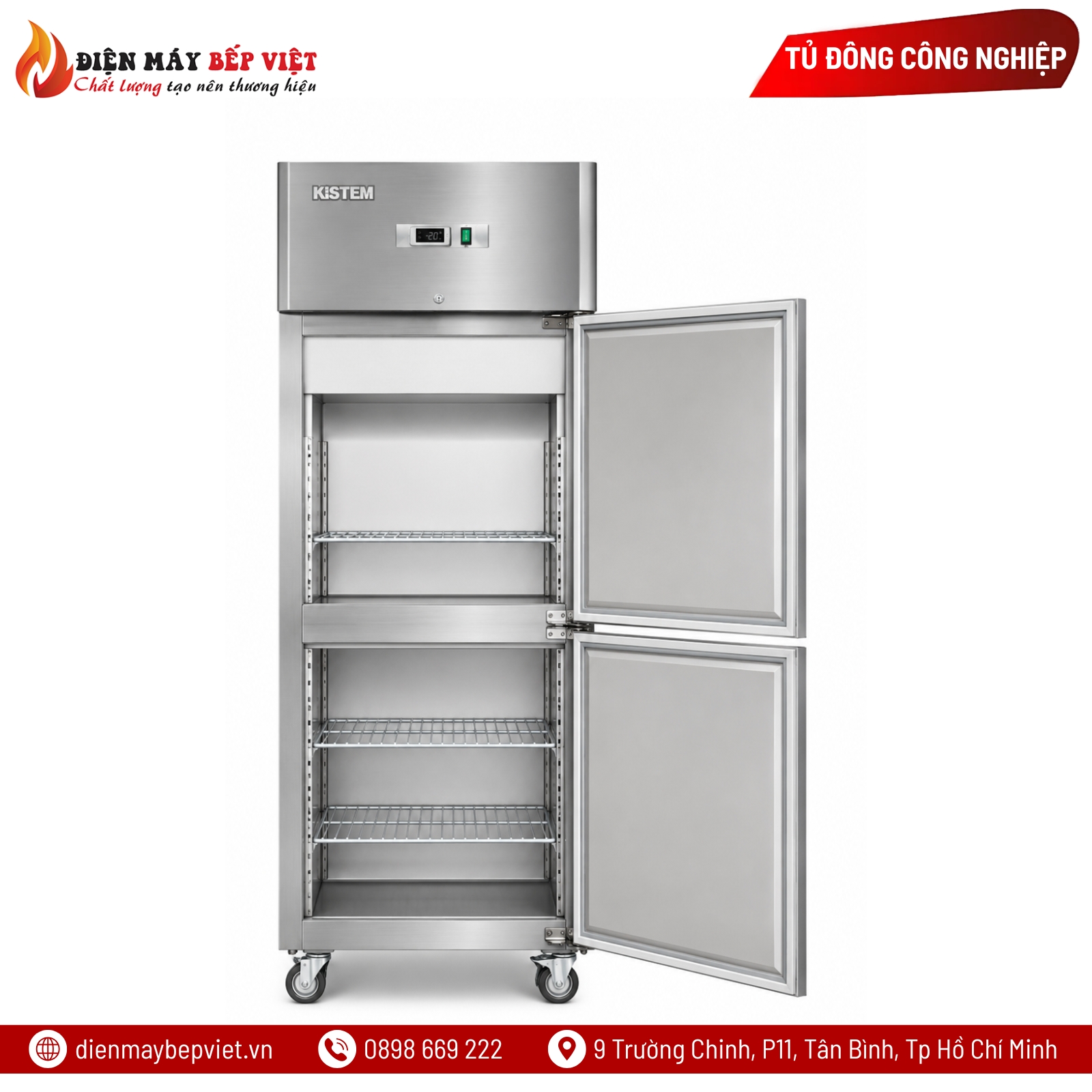 Tủ Đông 2 Cửa Quạt Lạnh Kistem KIS-XFGN25F
